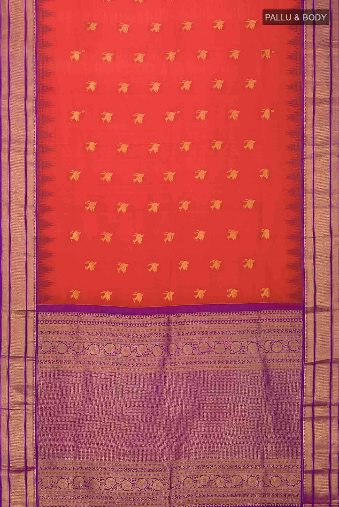 Red Kanchipuram Silk Saree