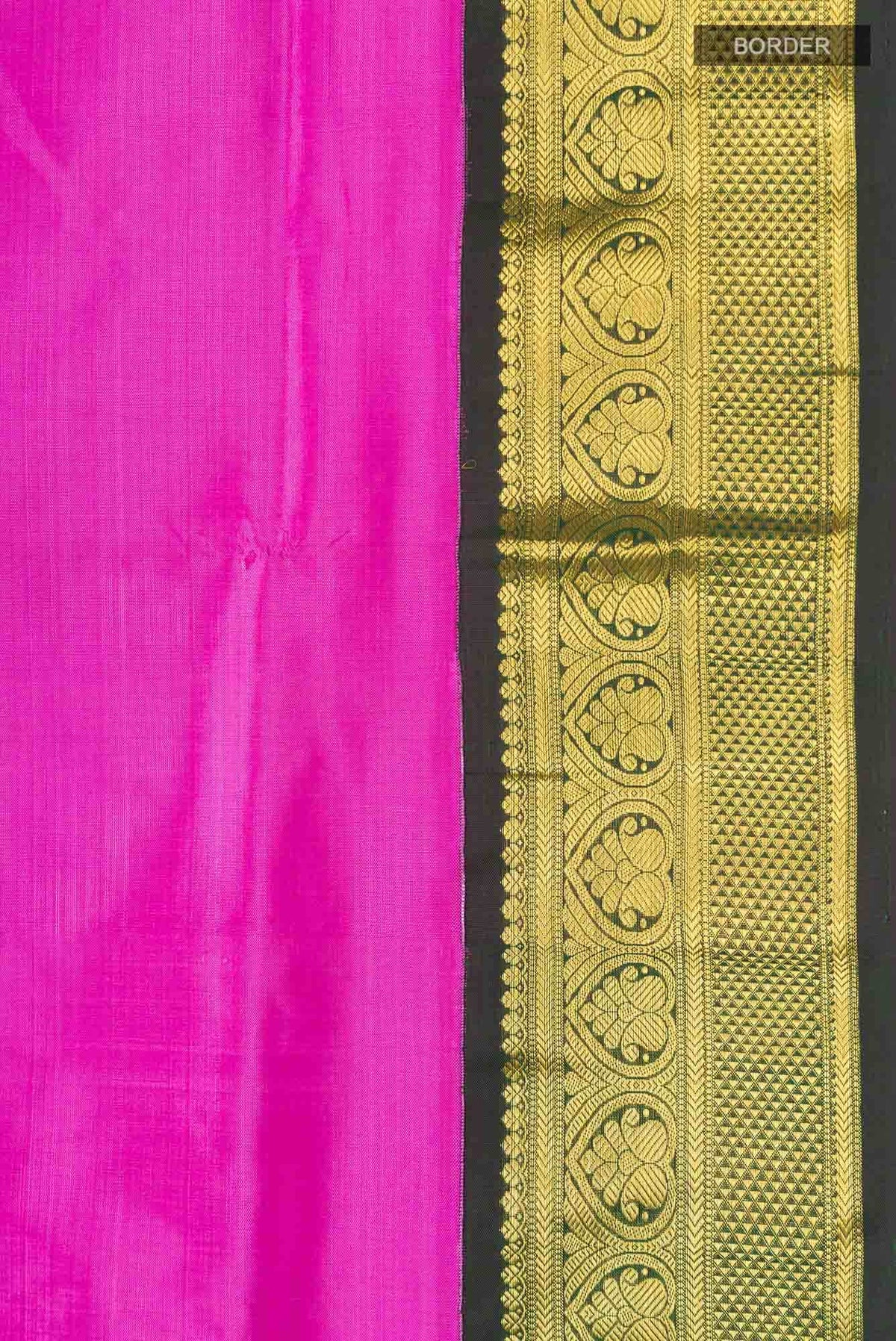 Light Magenta Kanchipuram Silk Nine Yards Saree