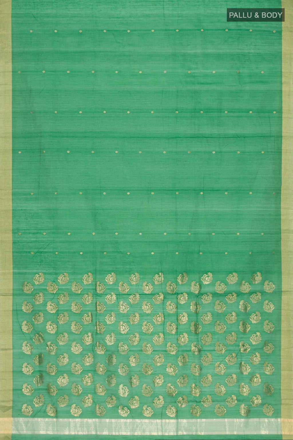 Green Chanderi Silk Cotton Saree