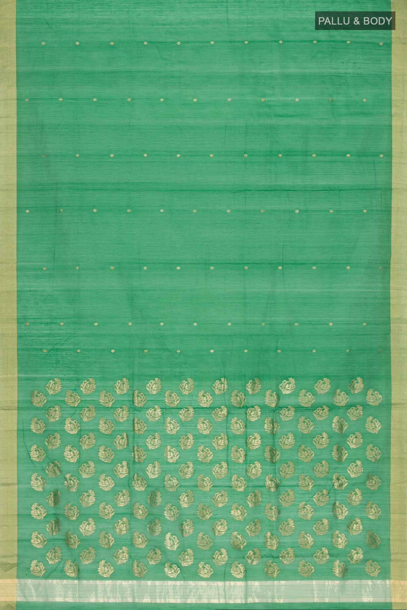 Green Chanderi Silk Cotton Saree