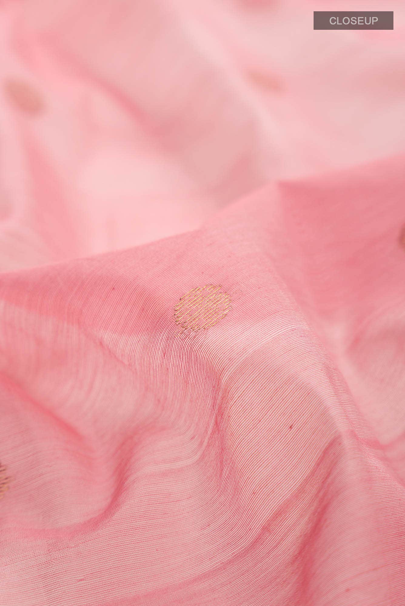 Coral Chanderi Silk Cotton Saree