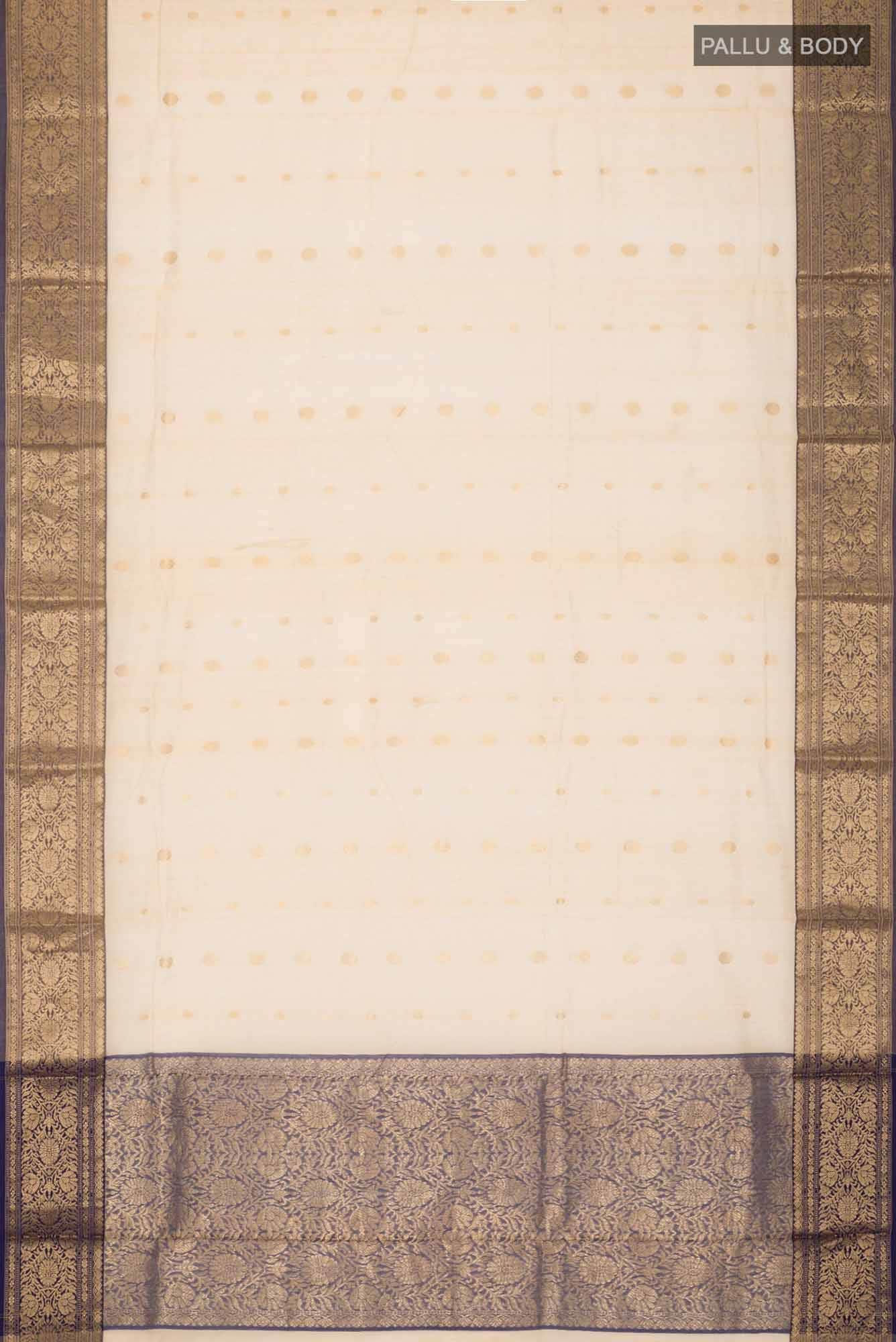 Beige Chanderi Silk Cotton Saree