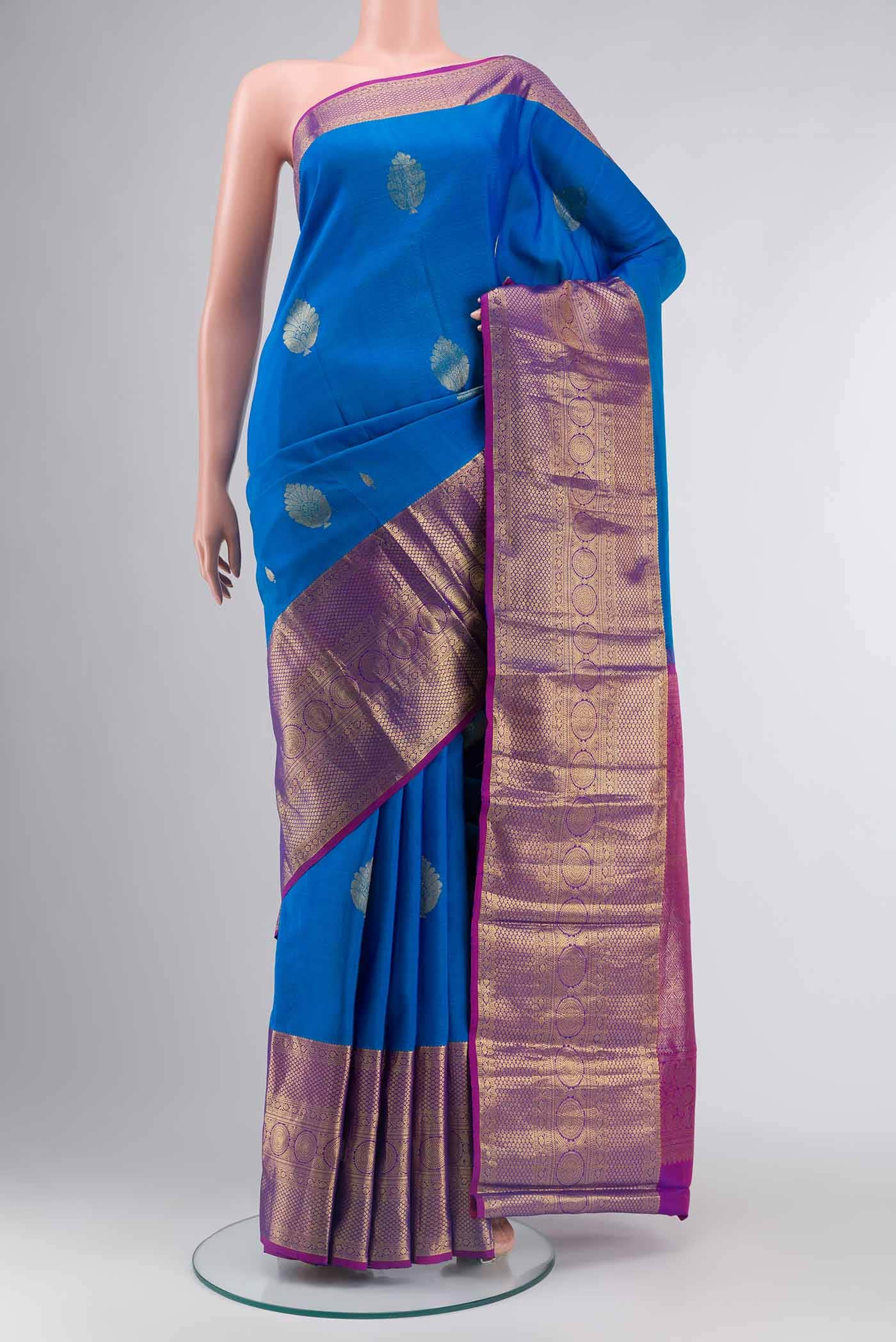 Blue Kanchipuram Silk Saree