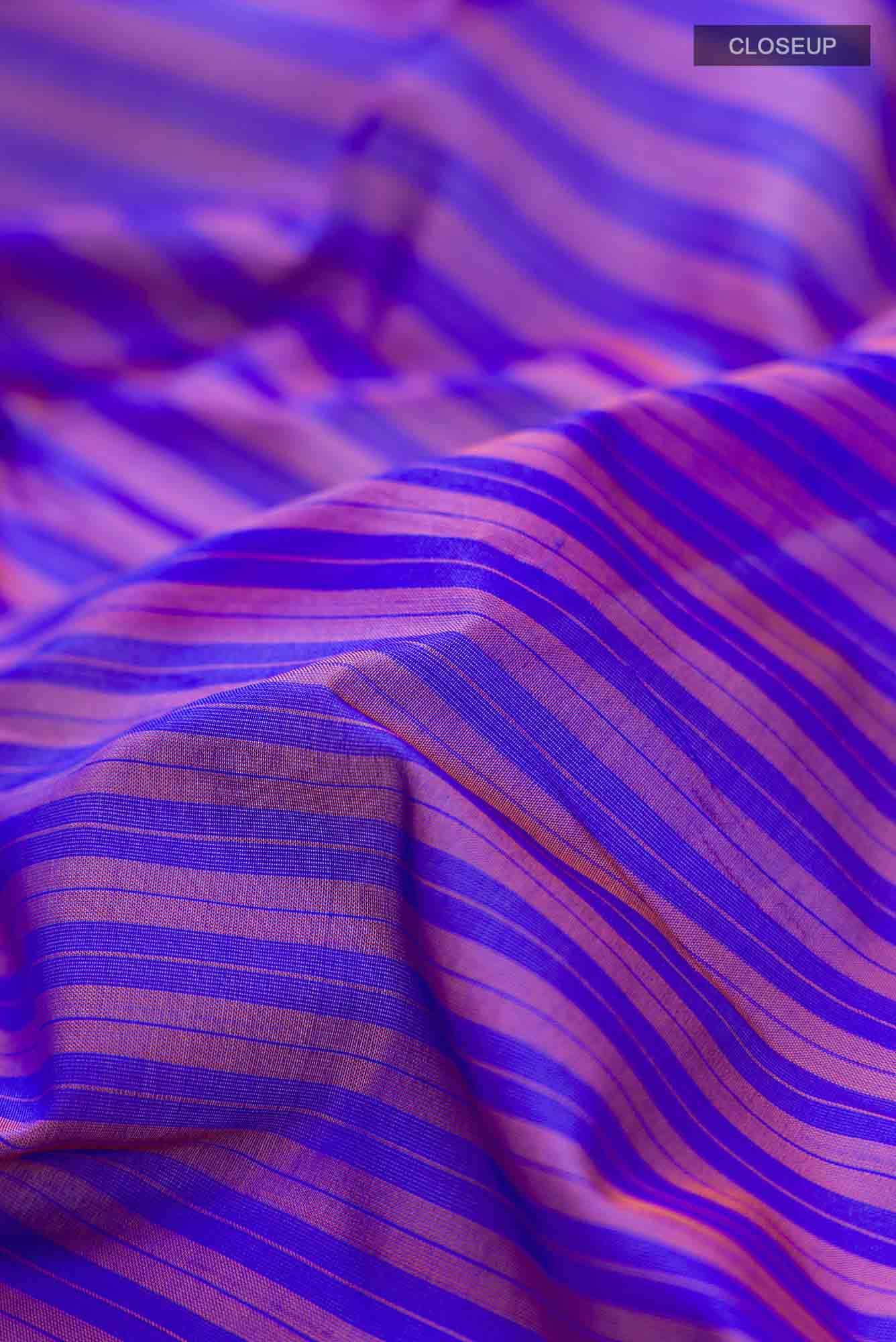 Blue Kanchipuram Silk Nine Yards Saree
