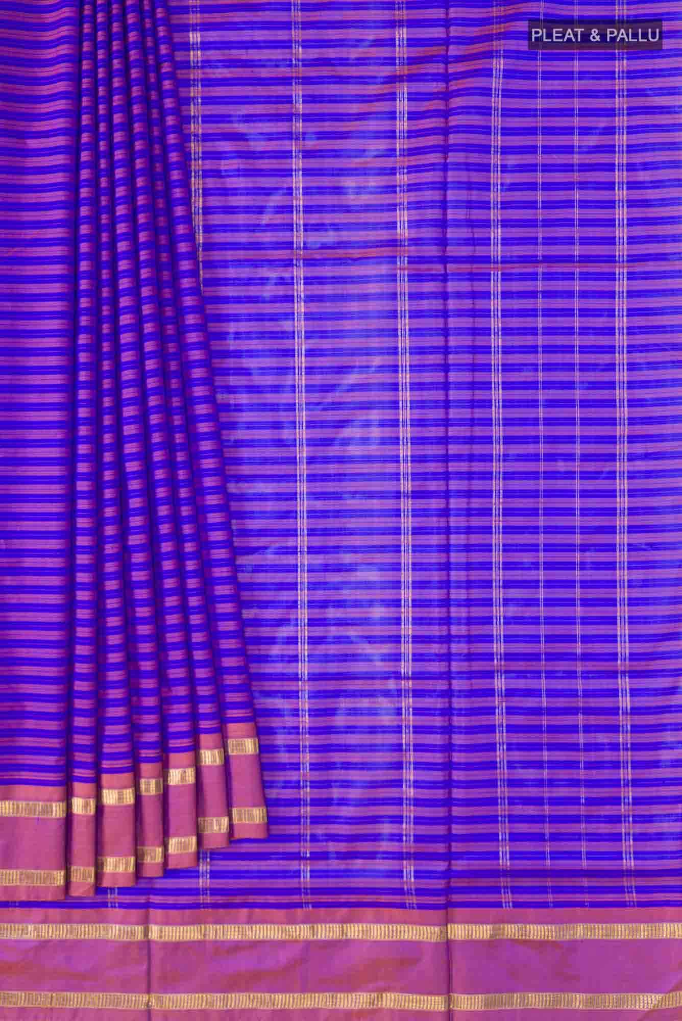 Blue Kanchipuram Silk Nine Yards Saree