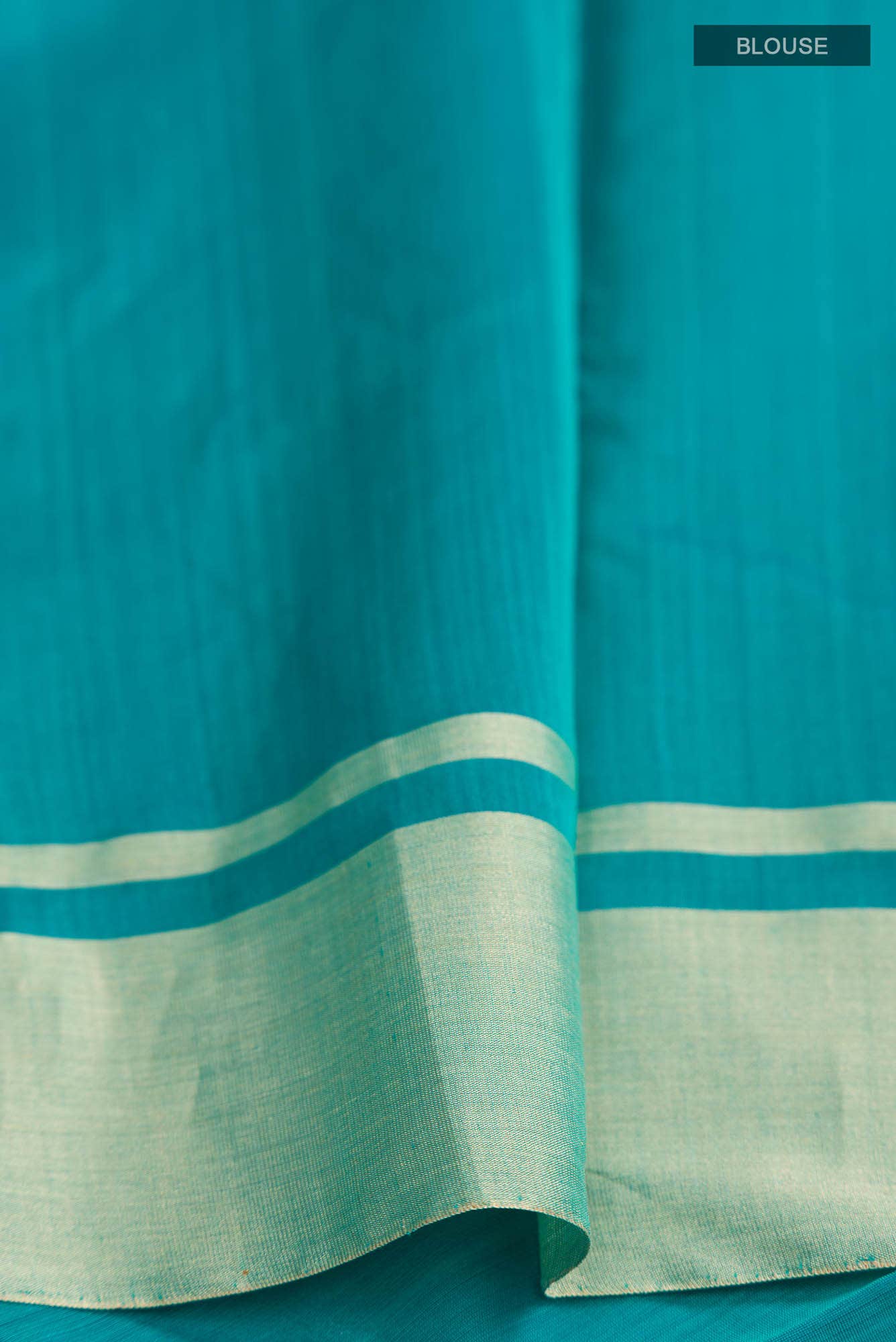 Blue Chanderi Silk Cotton Saree