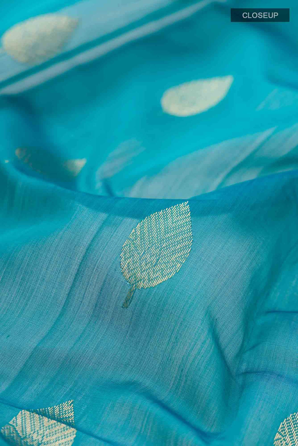 Blue Chanderi Silk Cotton Saree