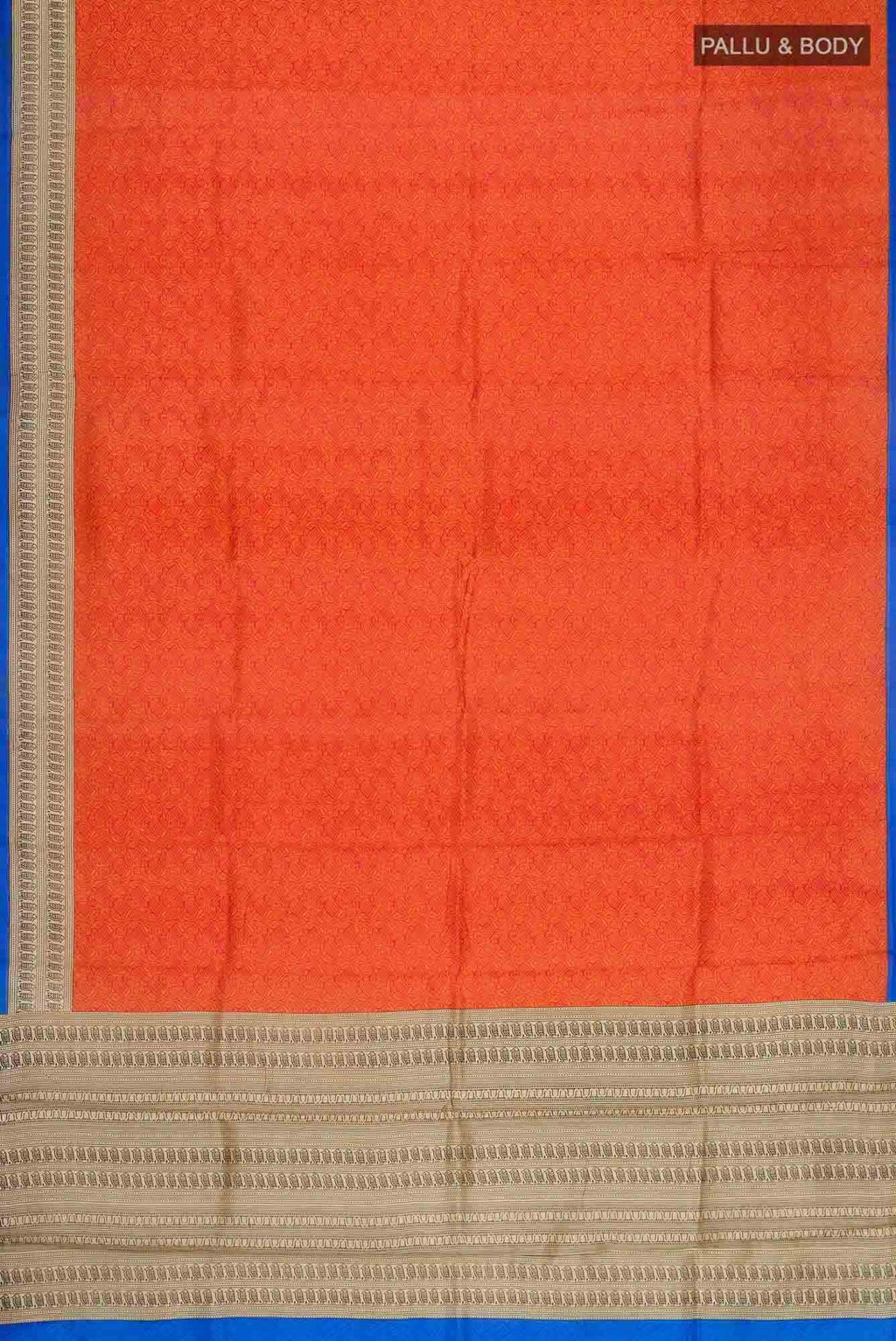Orange Bangalore Silk Saree