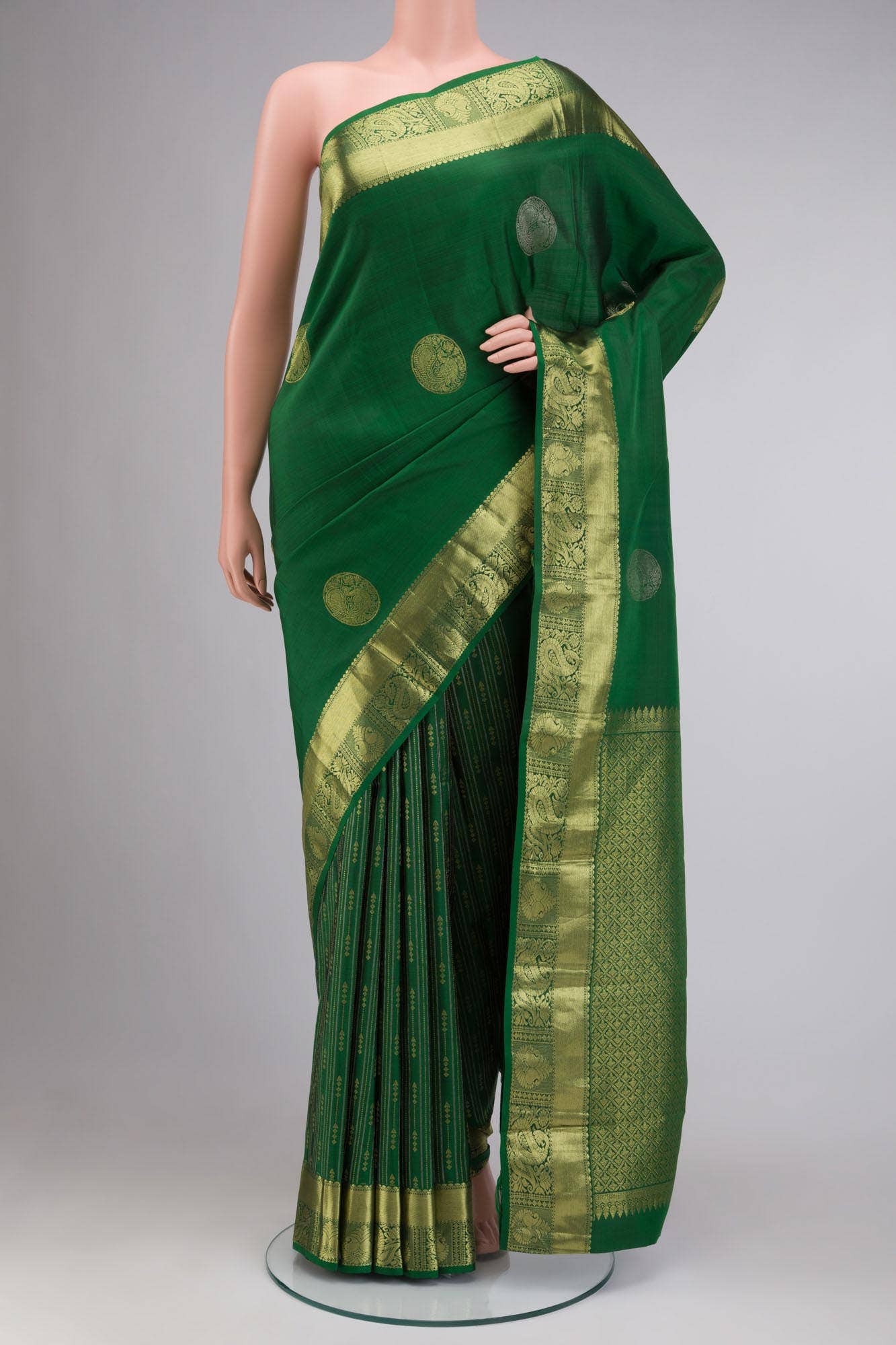 Green Kanchipuram Silk Saree