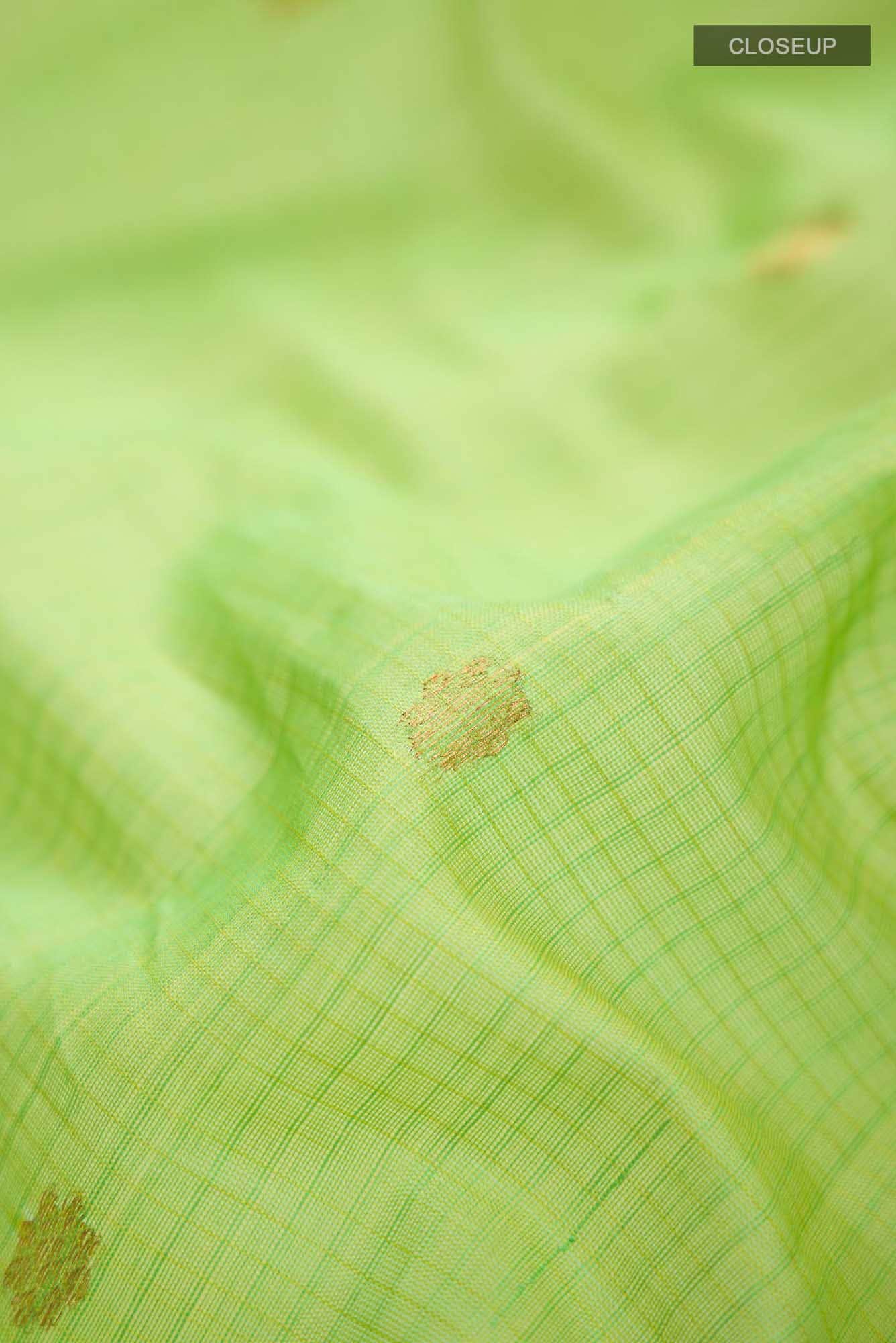 Green Gadwal Silk Cotton Saree
