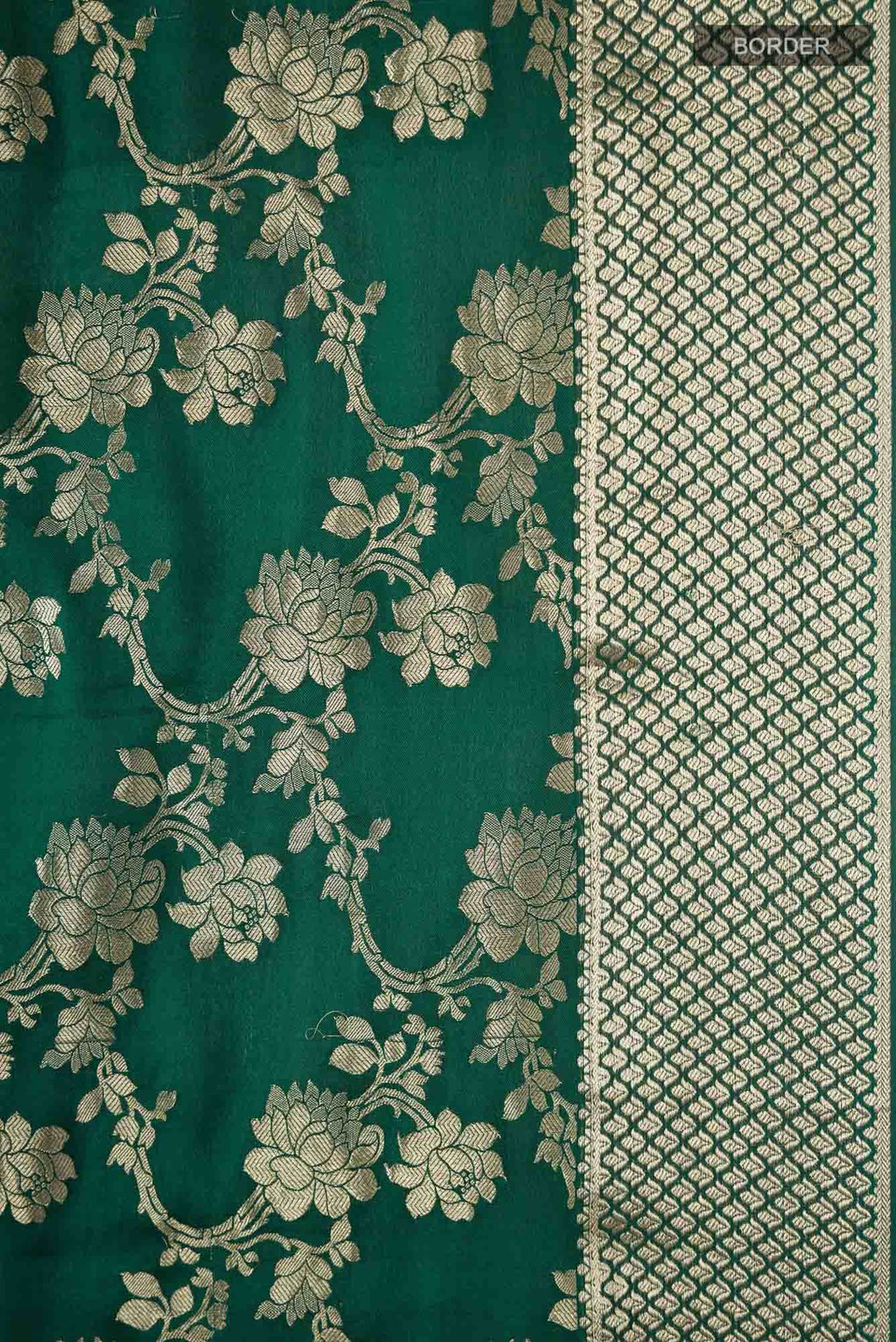 Green Mysore Crepe Saree