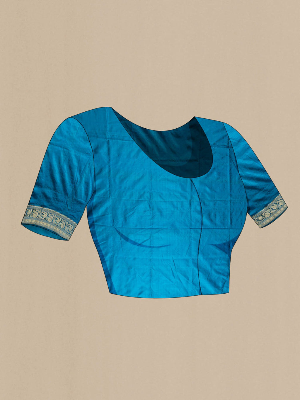 Blue Banarasi Katan Silk Saree
