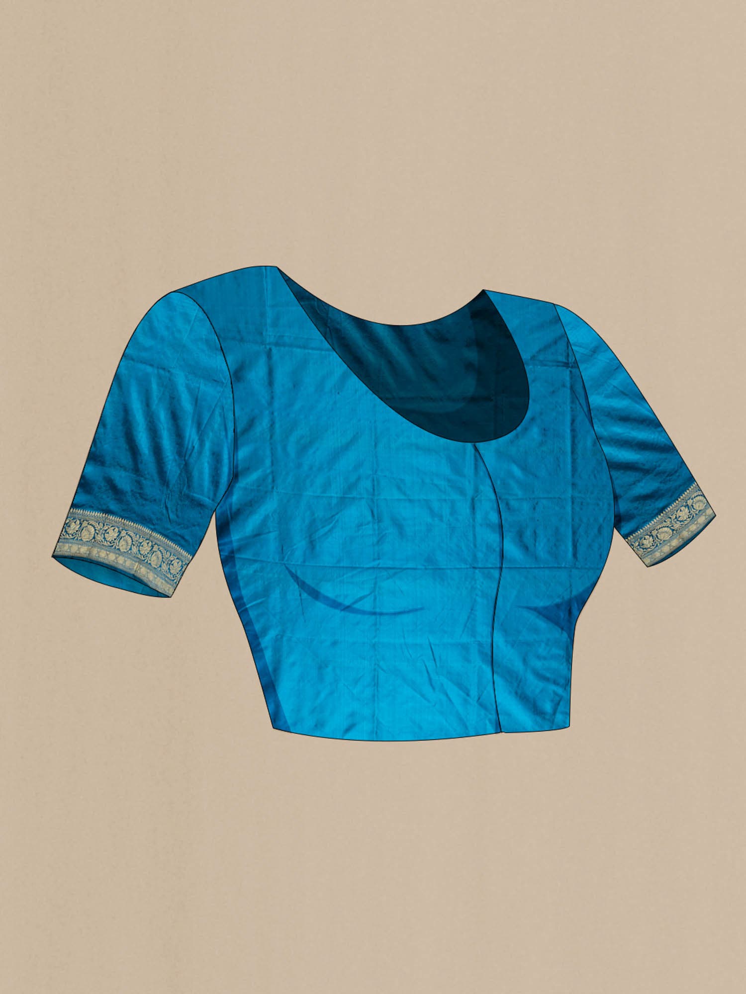 Blue Banarasi Katan Silk Saree