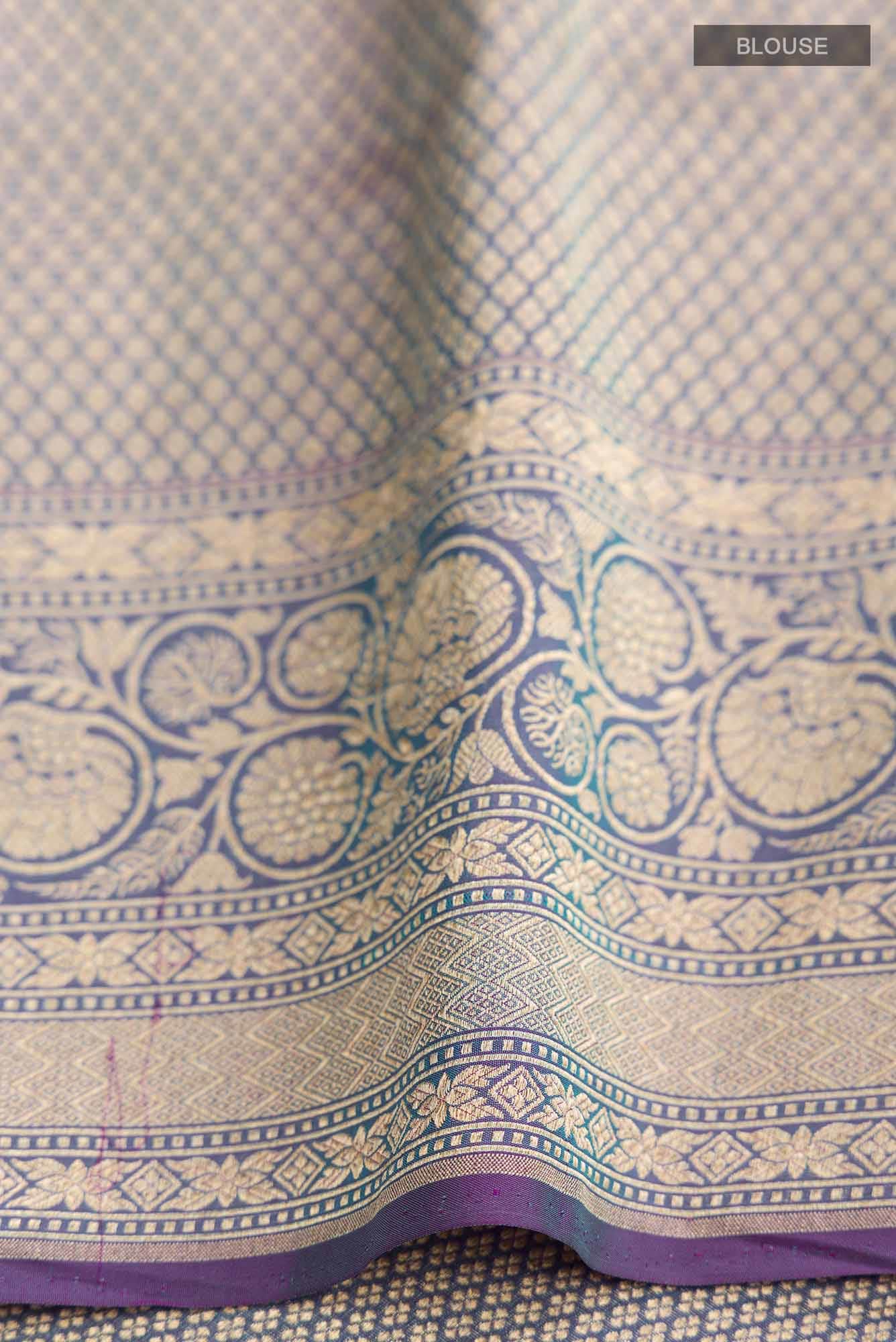 Blue Banarasi Silk Saree