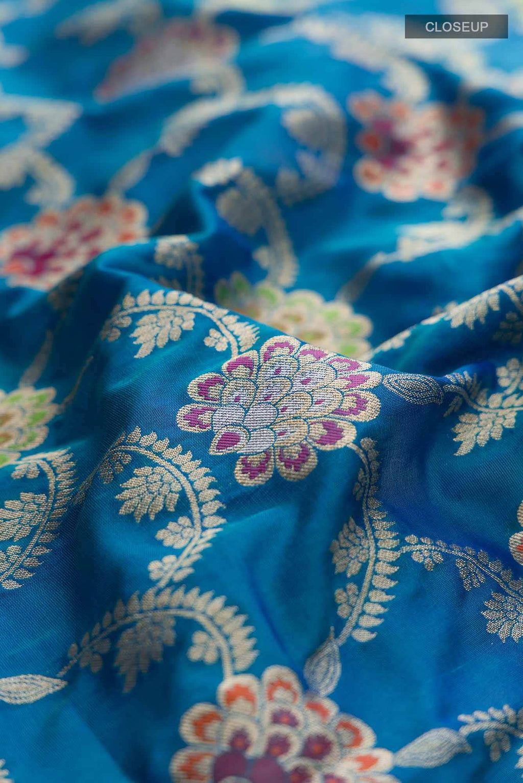 Blue Banarasi Silk Saree