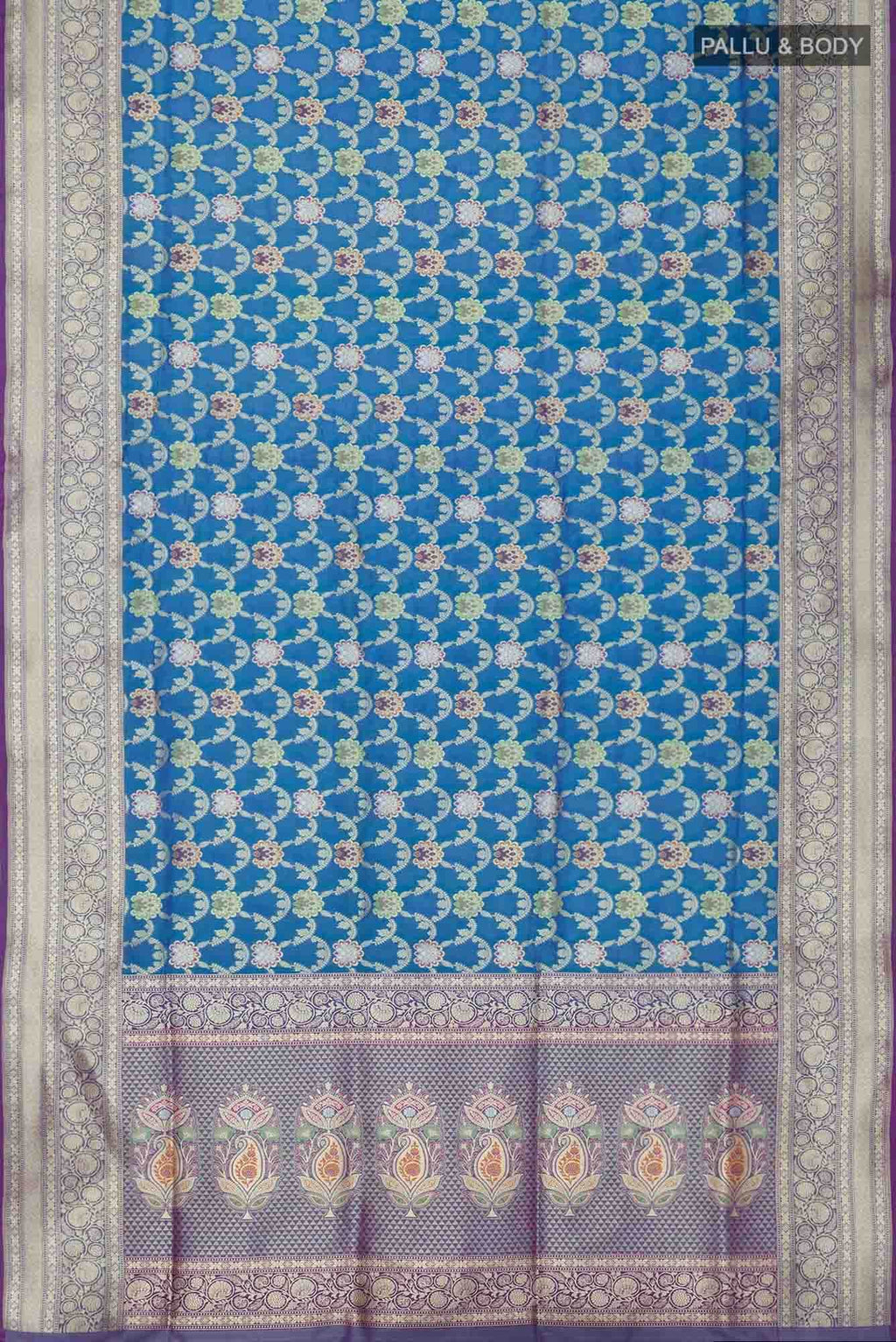 Blue Banarasi Silk Saree