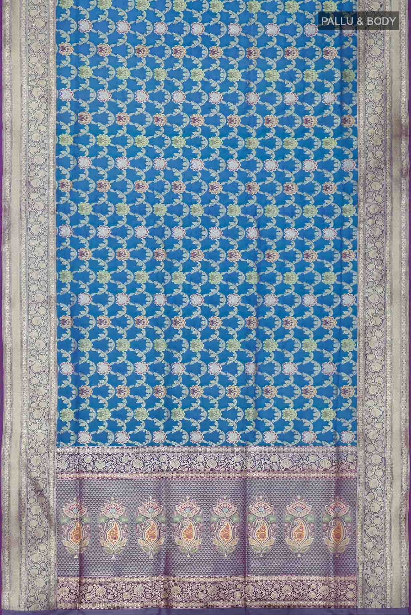 Blue Banarasi Silk Saree