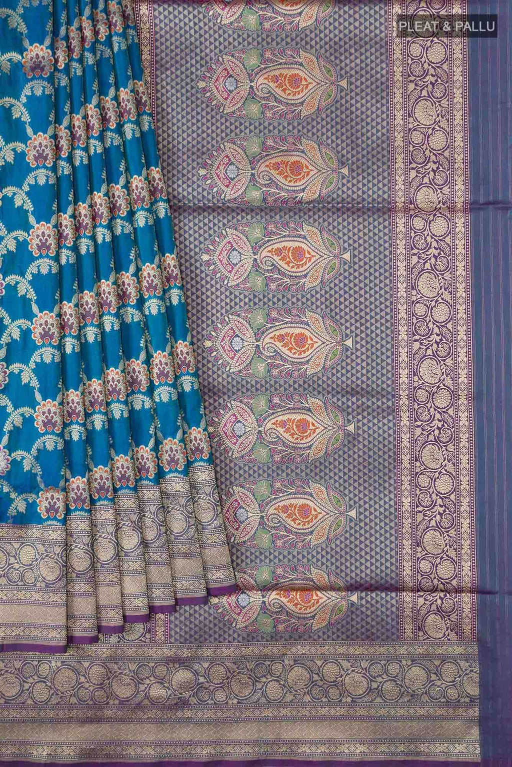 Blue Banarasi Silk Saree