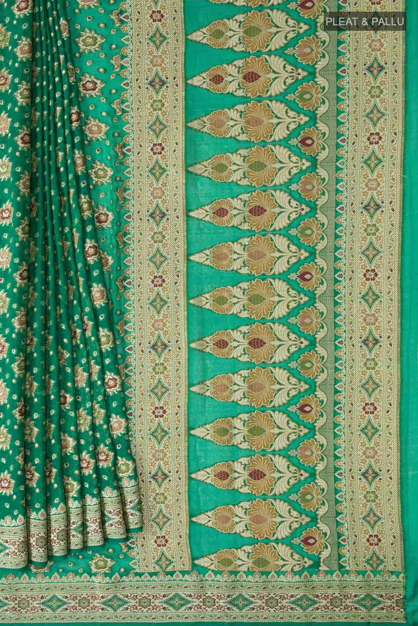 Green Banarasi Georgette Saree