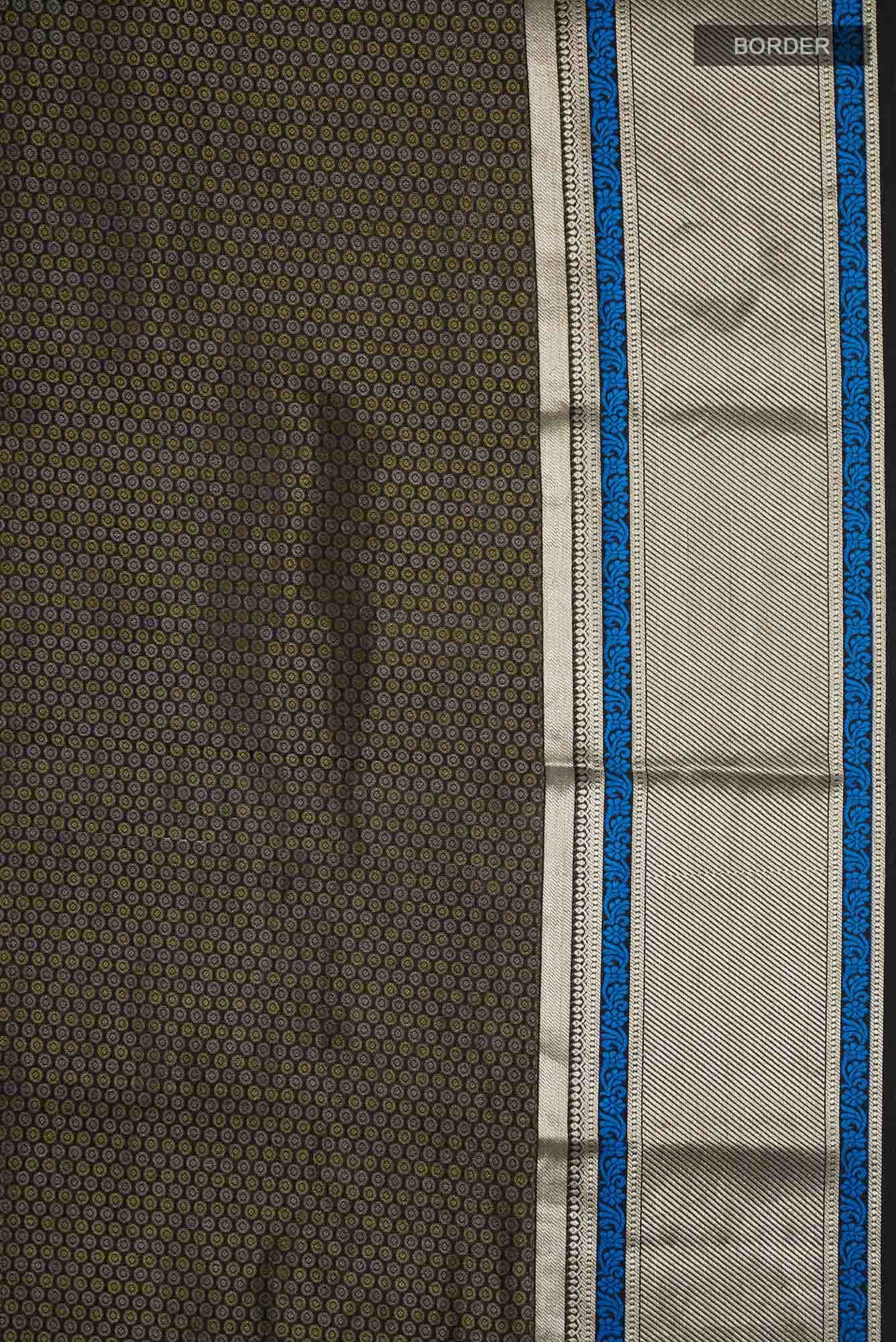 Black Mysore Crepe Saree