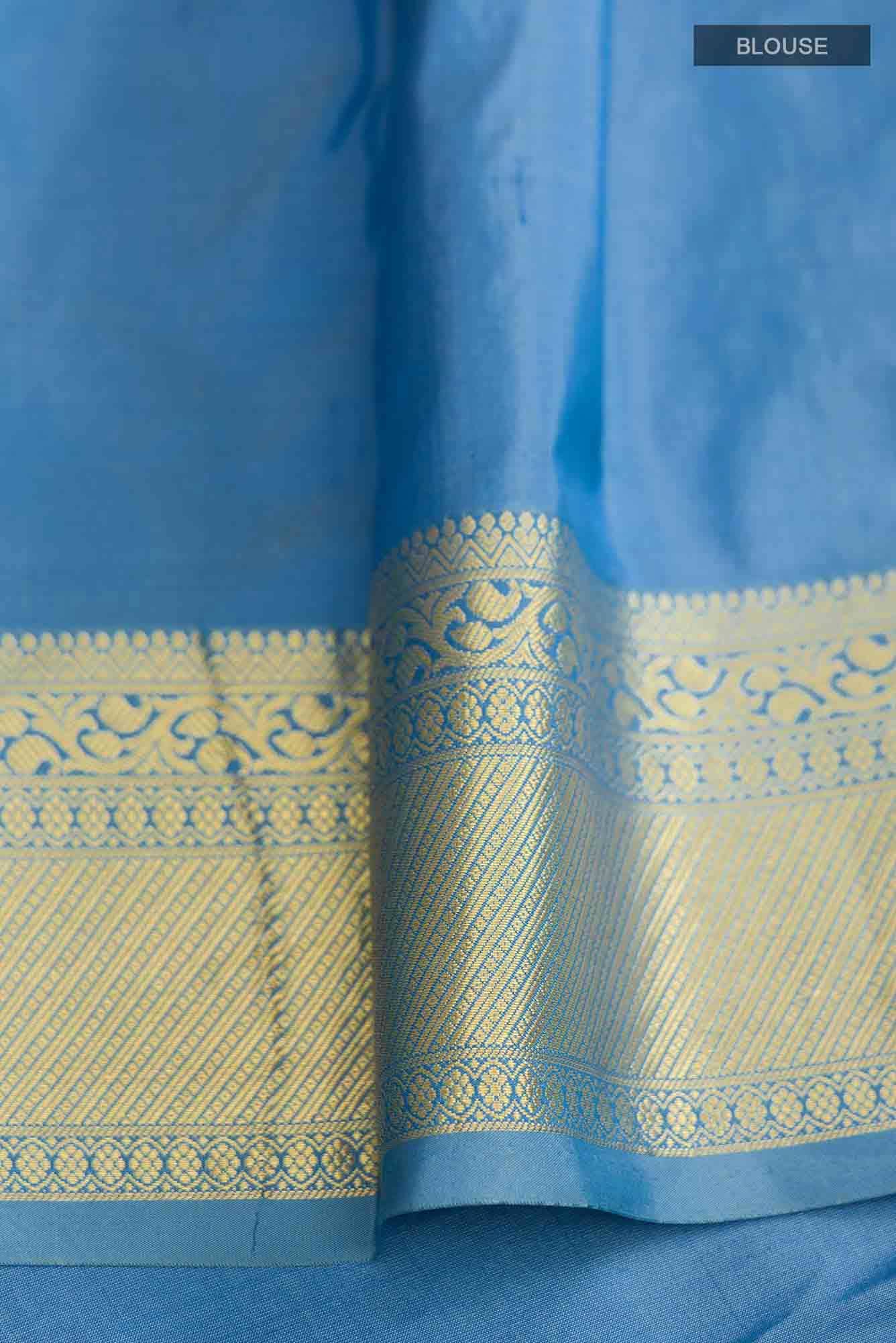 Blue Kanchipuram Silk Saree