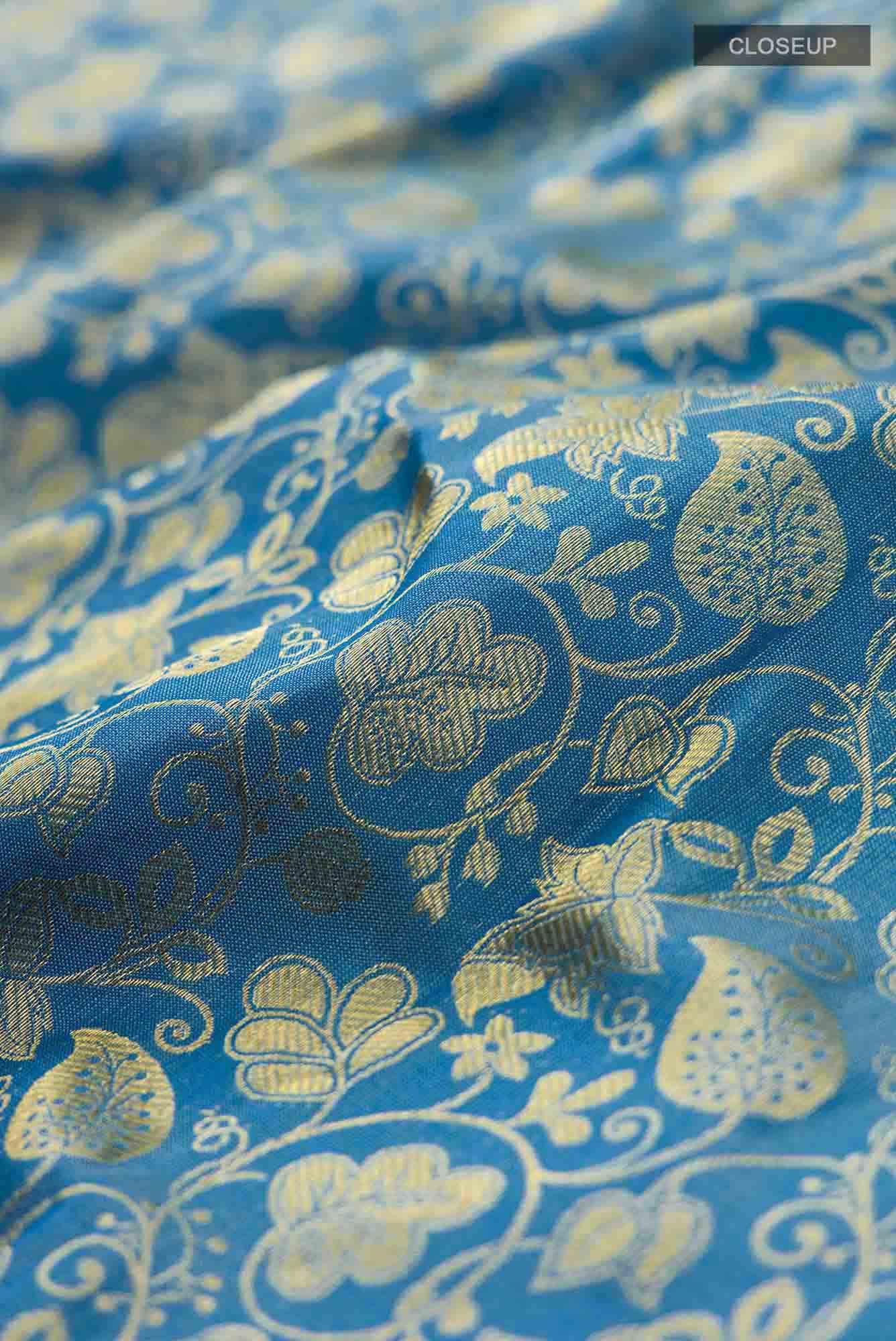 Blue Kanchipuram Silk Saree