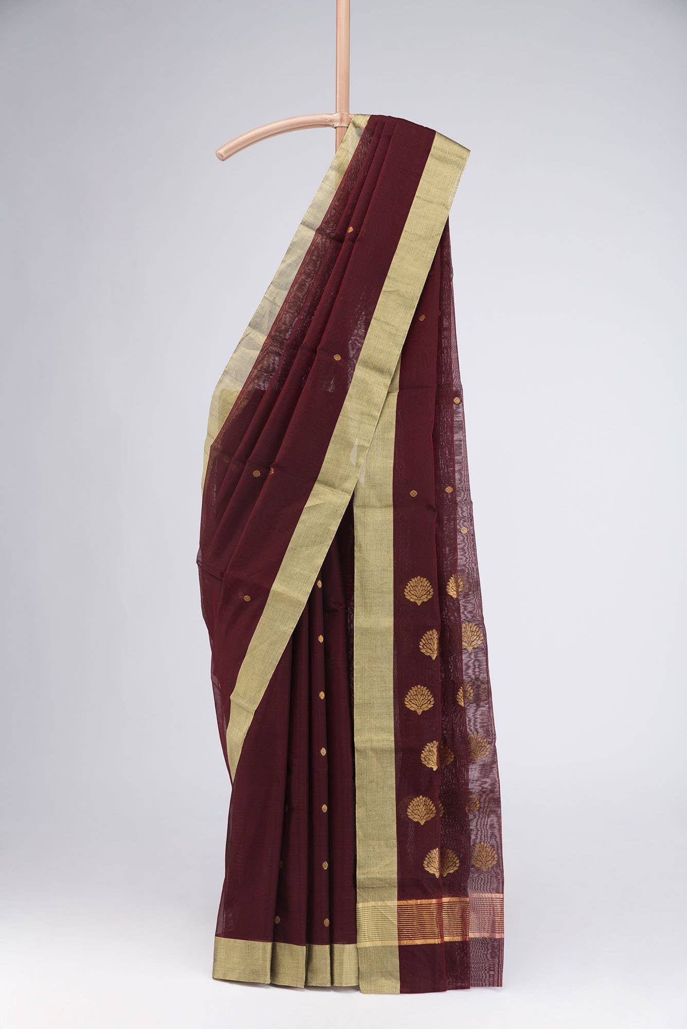Maroon Chanderi Silk Cotton Saree