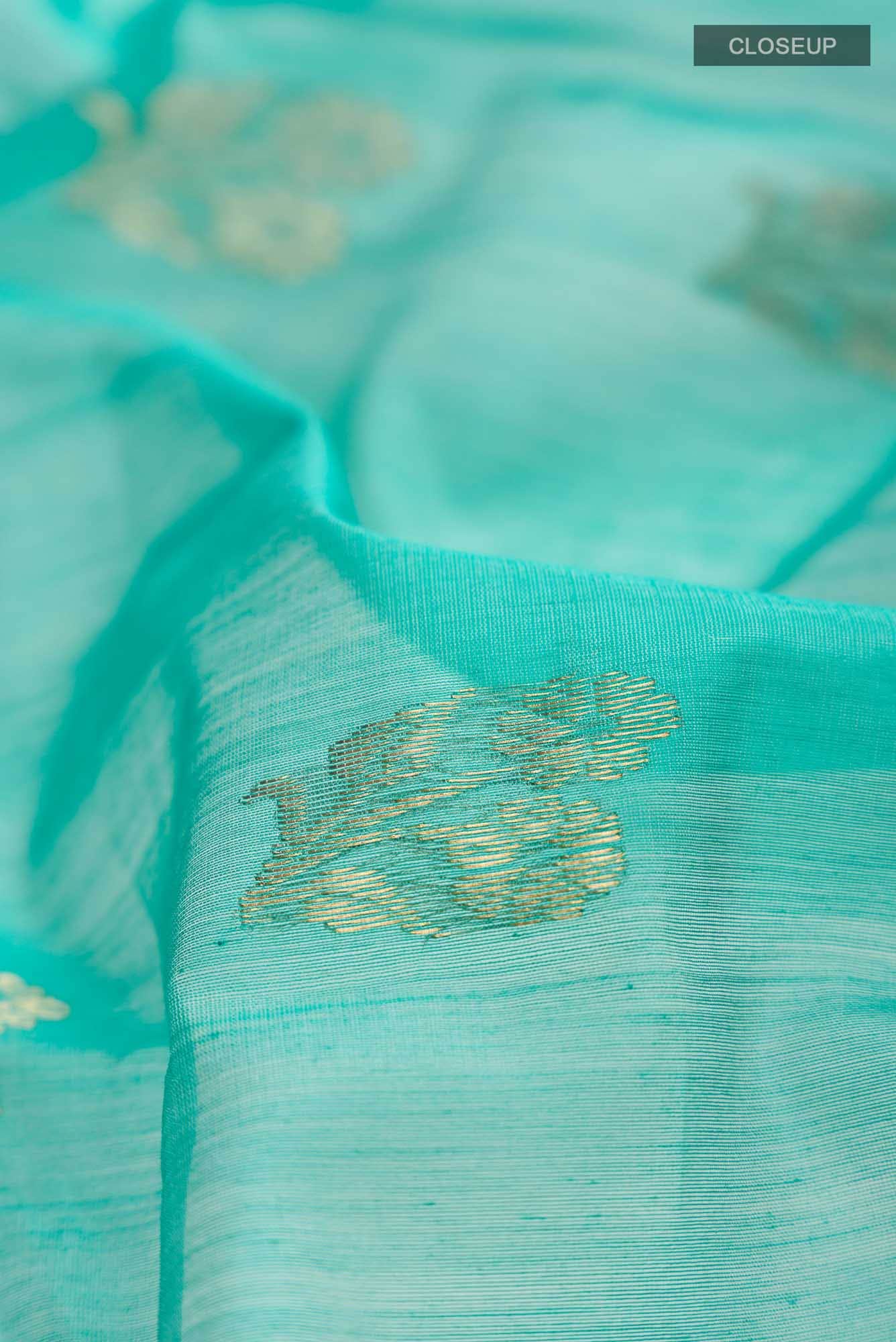 Green Chanderi Silk Cotton Saree