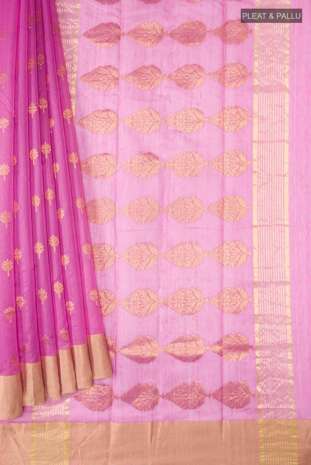 Pink Chanderi Silk Cotton Saree