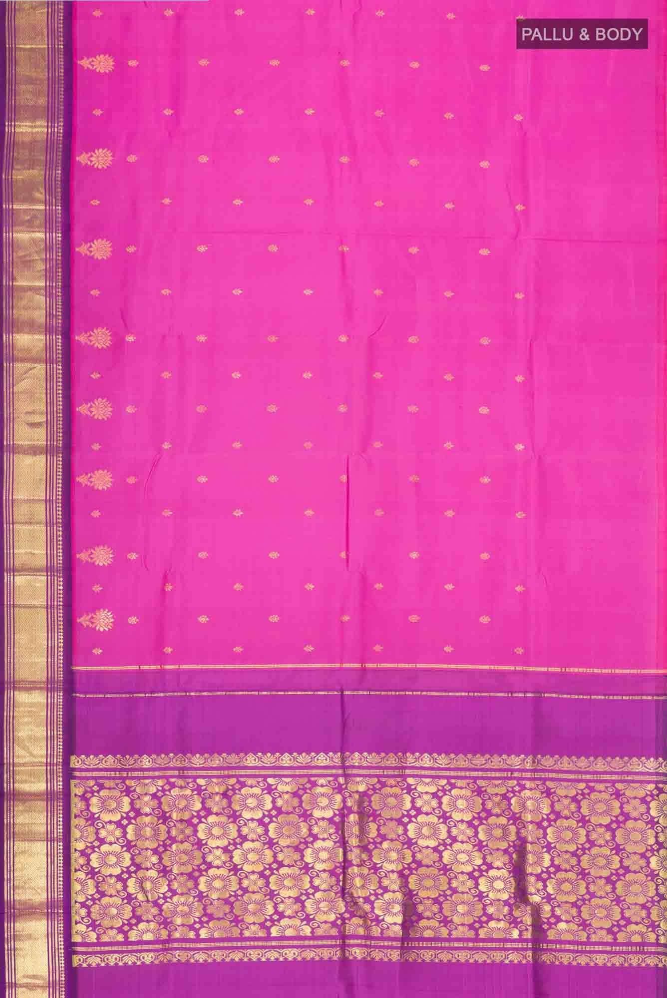 Pink Kanchipuram Silk Saree