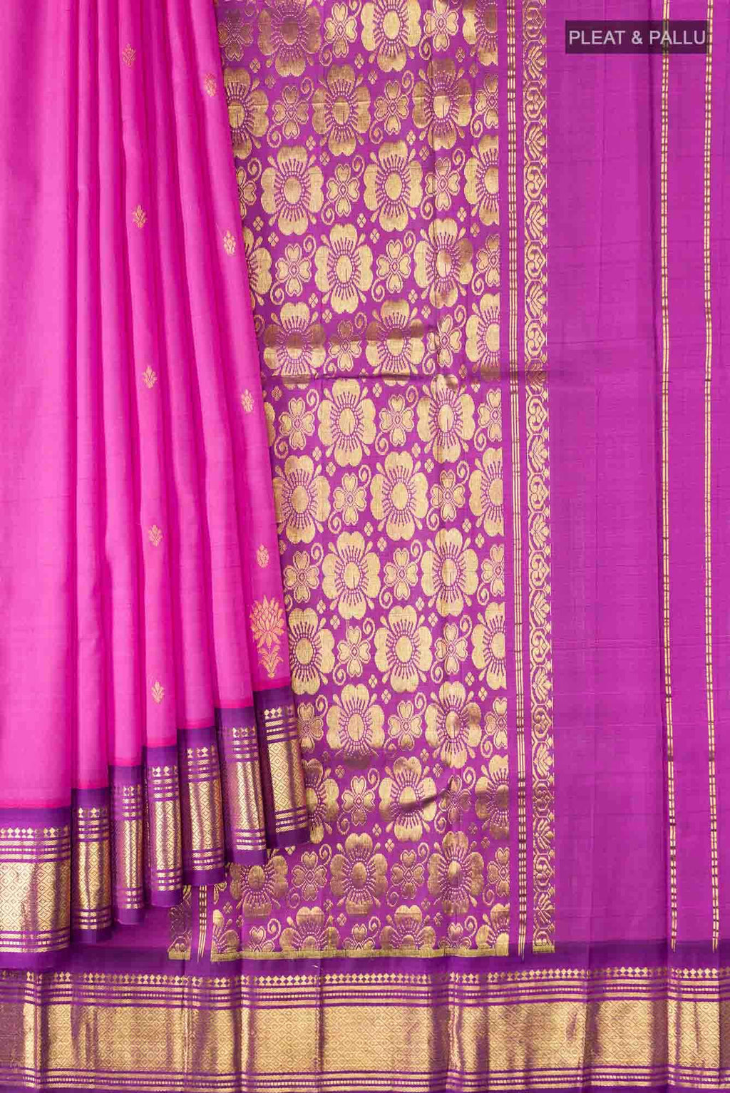 Pink Kanchipuram Silk Saree