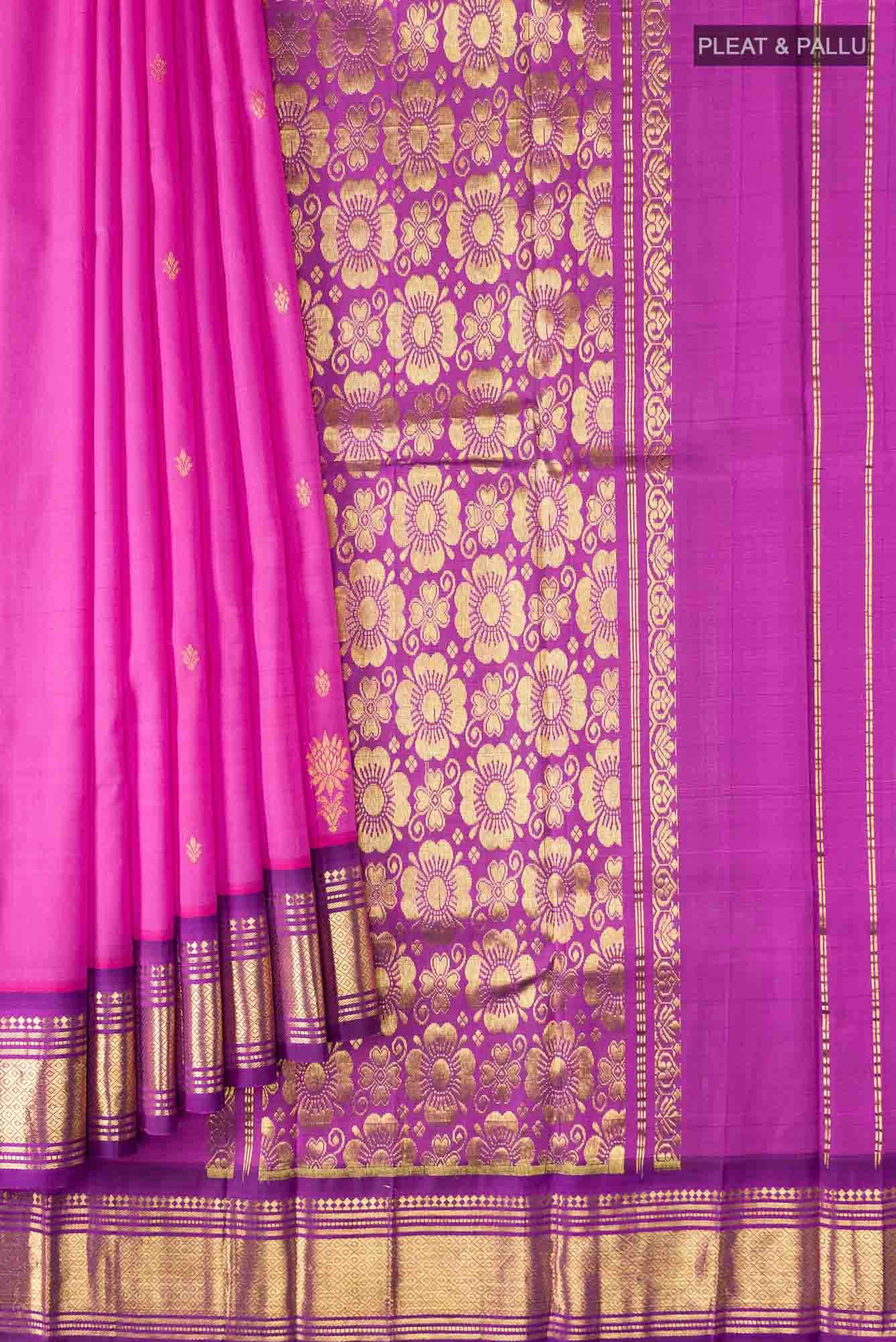 Pink Kanchipuram Silk Saree