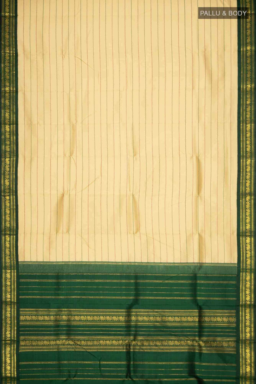 Beige Kanchipuram Silk Saree