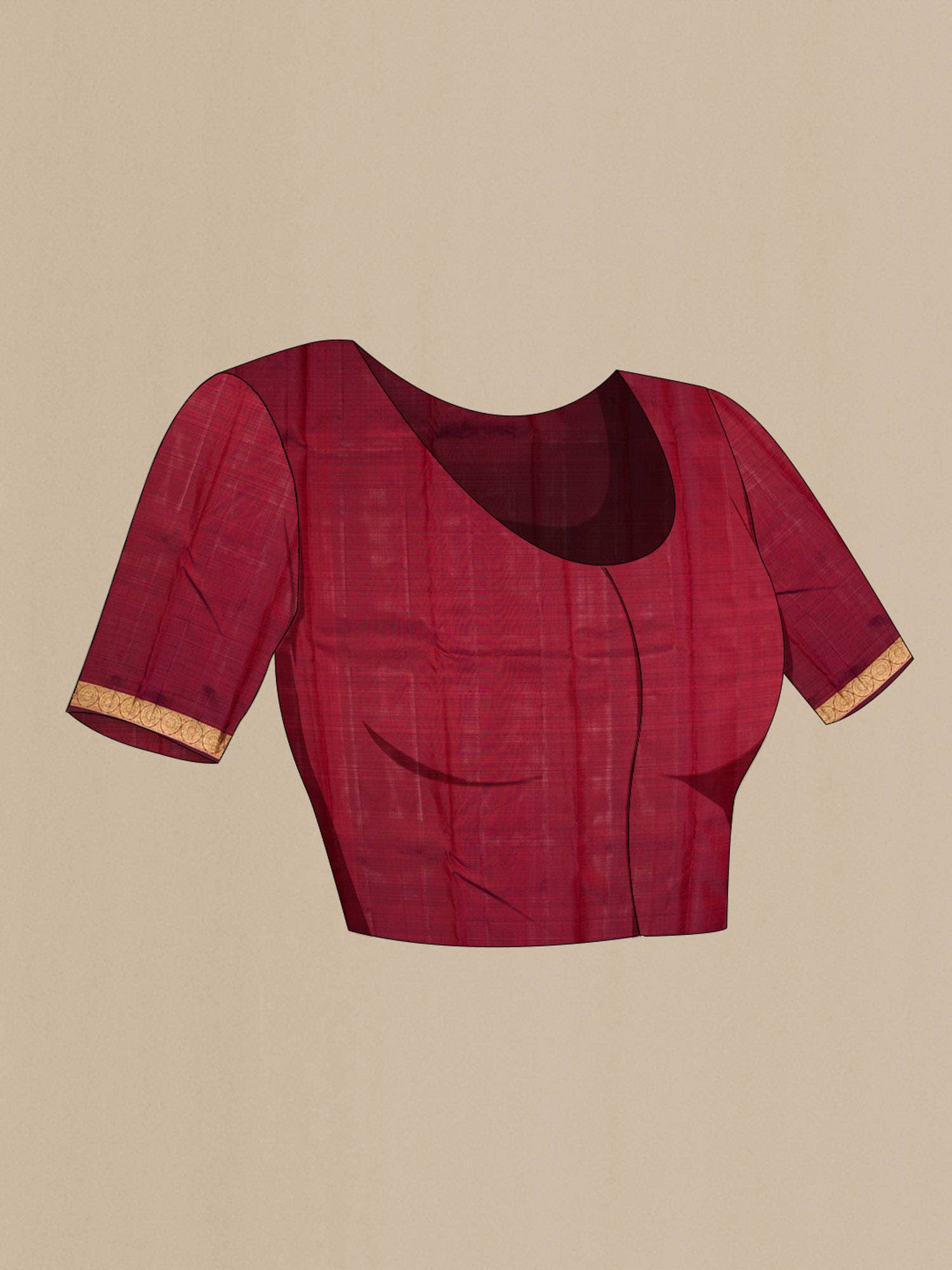 Maroon Kanchipuram Silk Saree