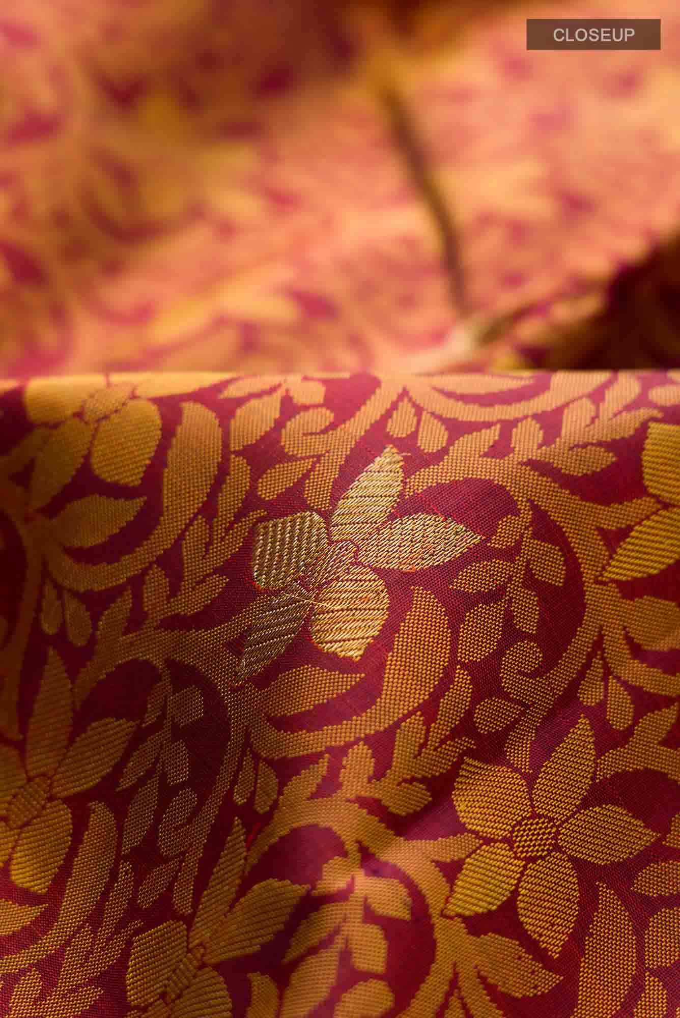 Maroon Kanchipuram Silk Saree