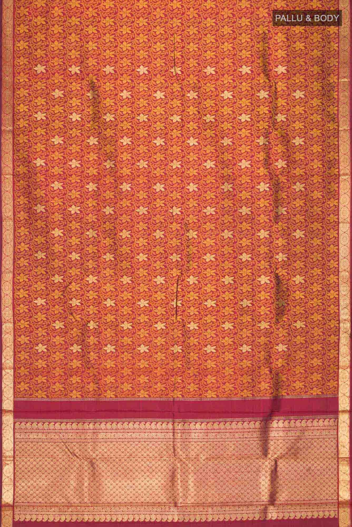 Maroon Kanchipuram Silk Saree