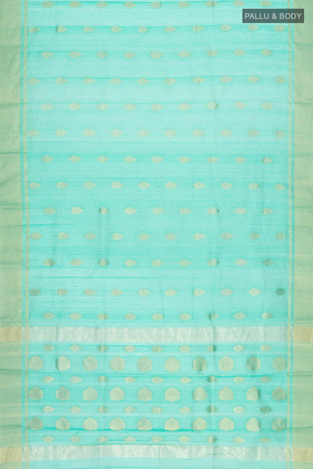 Sea Green Chanderi Silk Cotton Saree