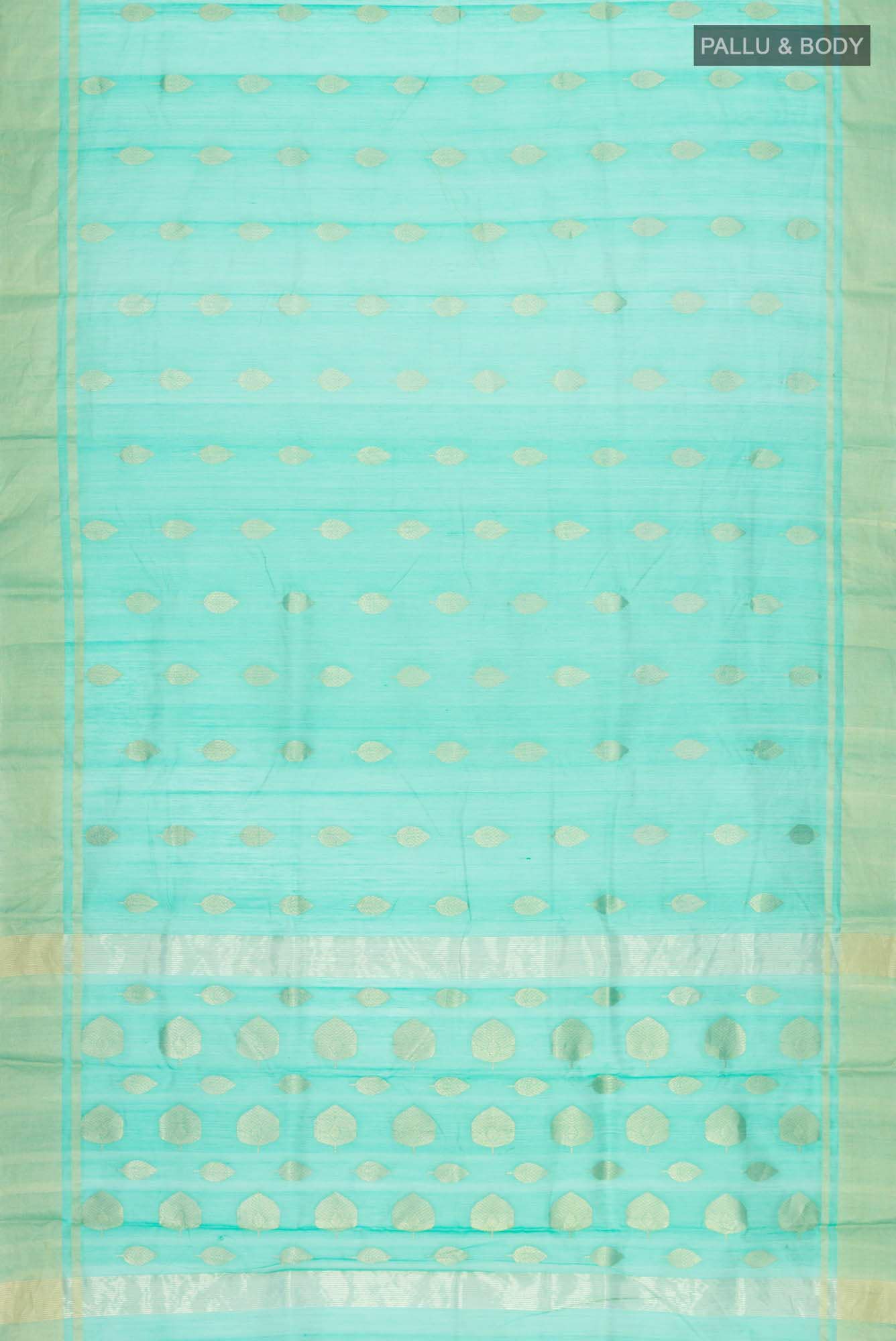 Sea Green Chanderi Silk Cotton Saree