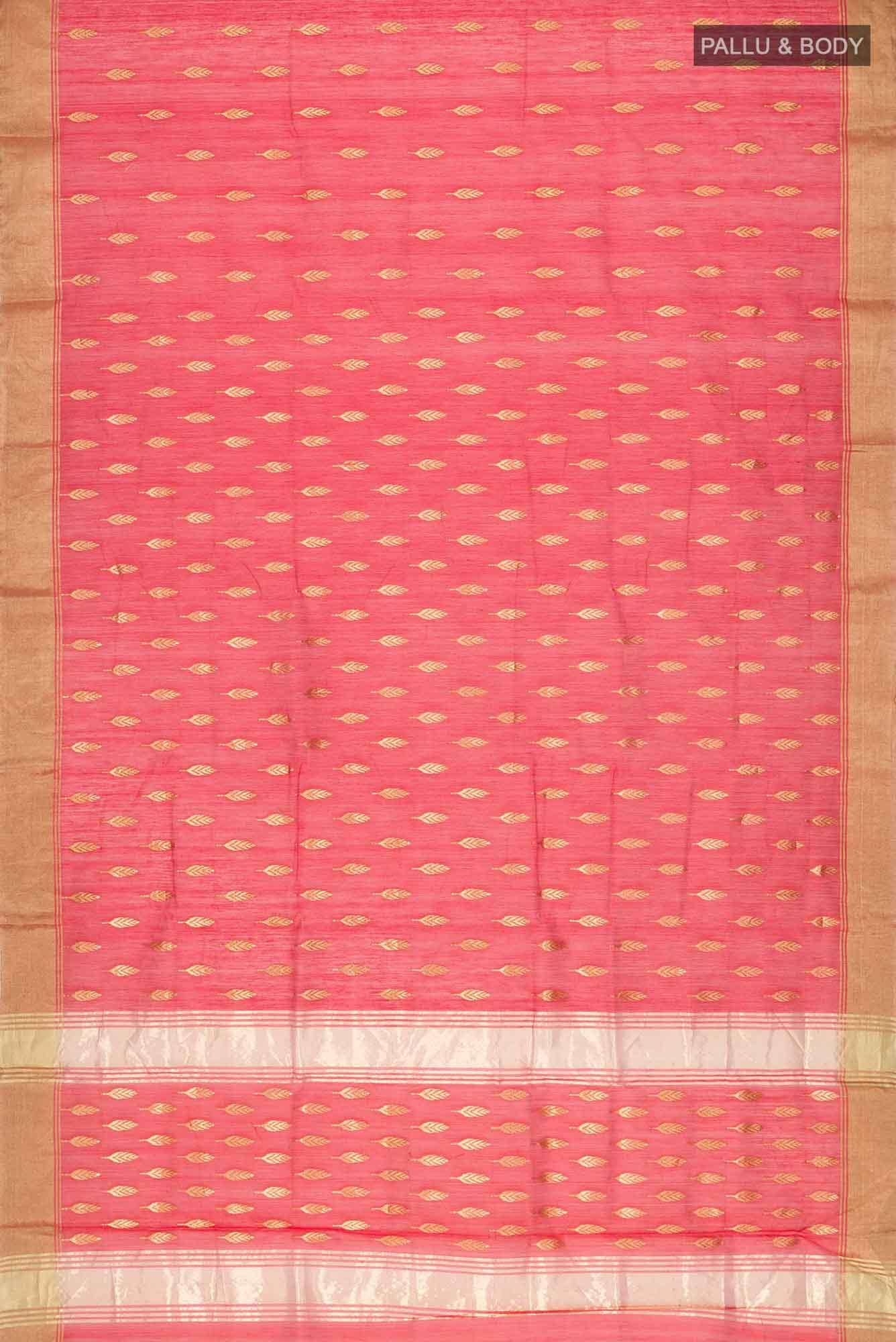Red Chanderi Silk Cotton Saree