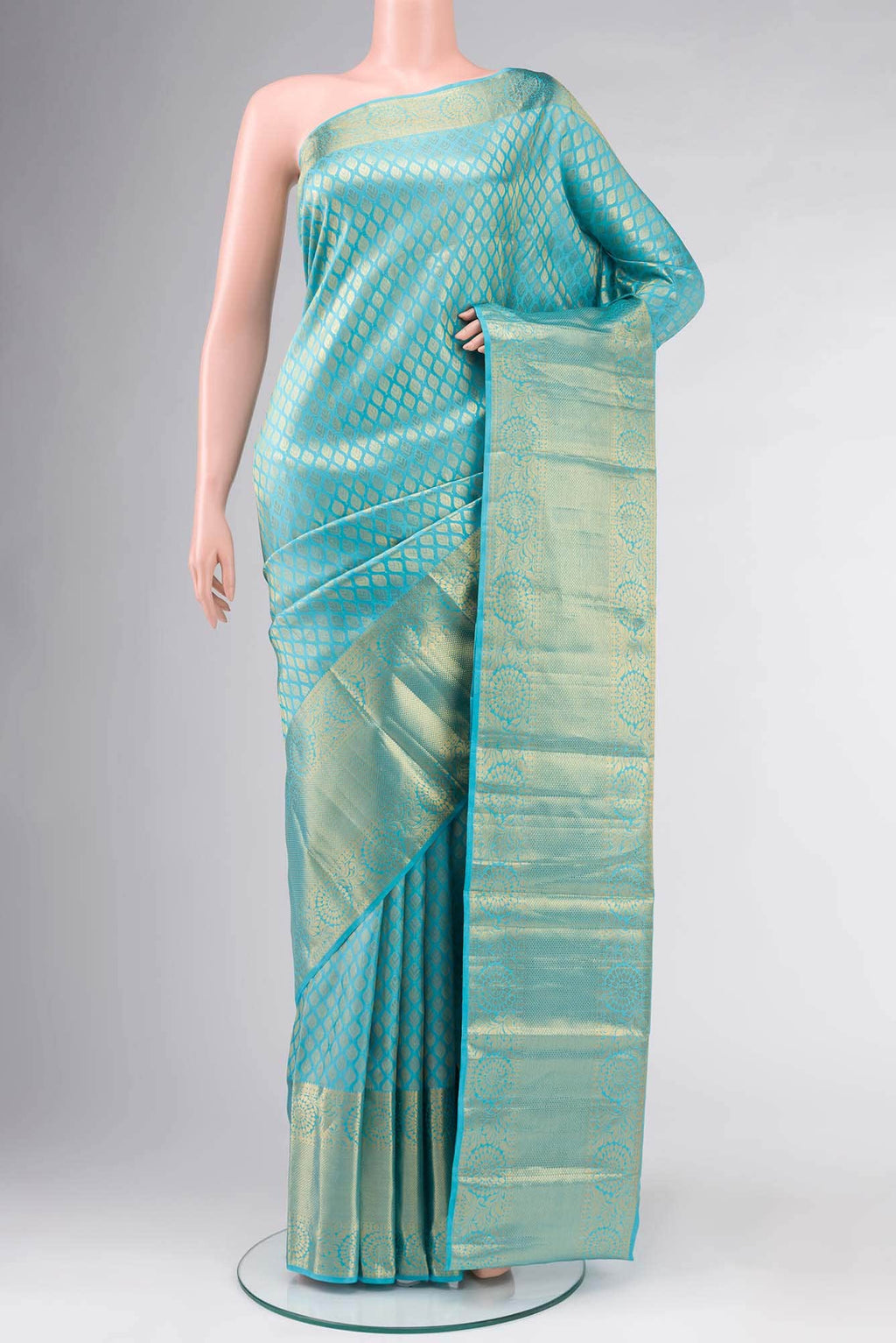 Blue Kanchipuram Silk Saree
