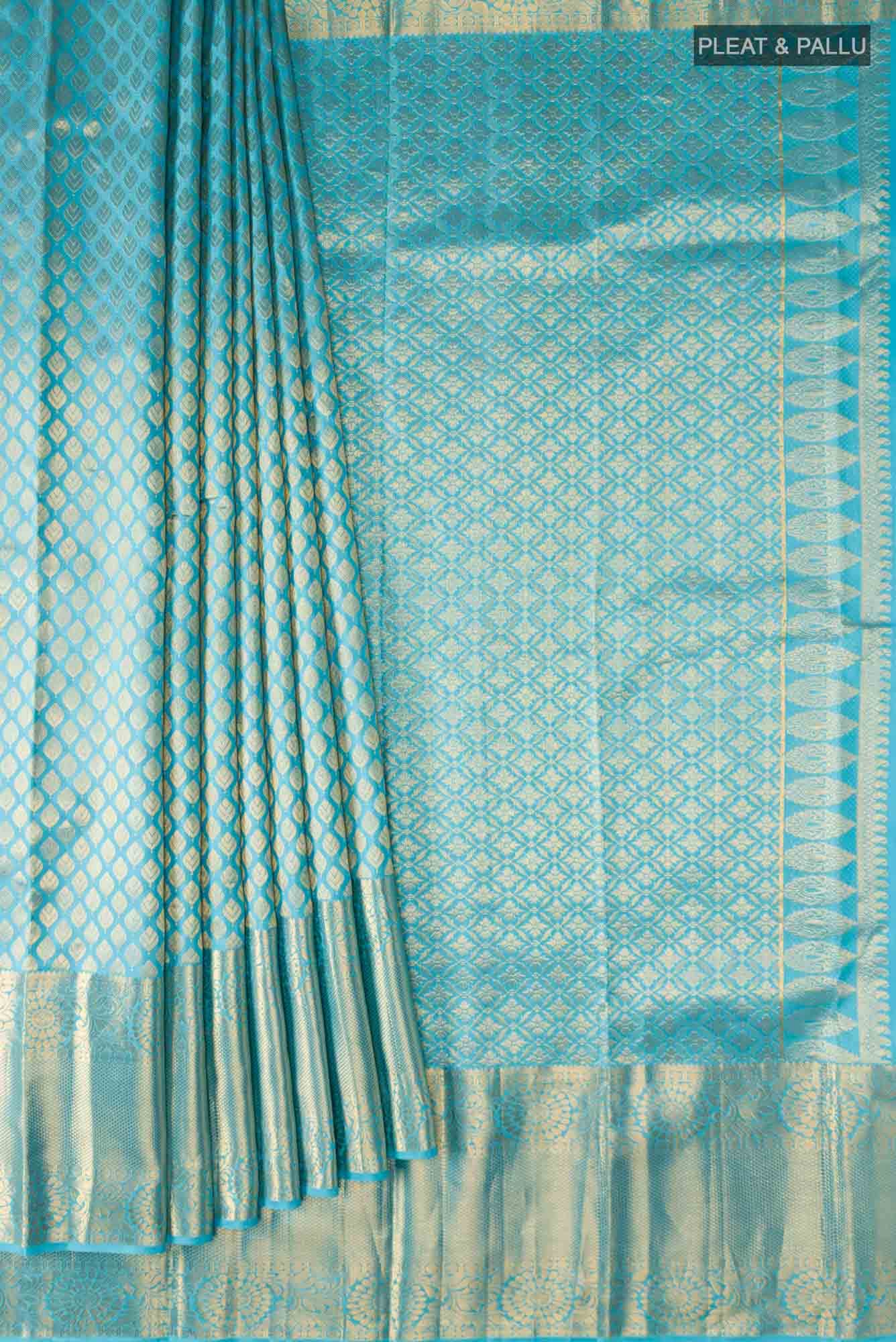 Blue Kanchipuram Silk Saree