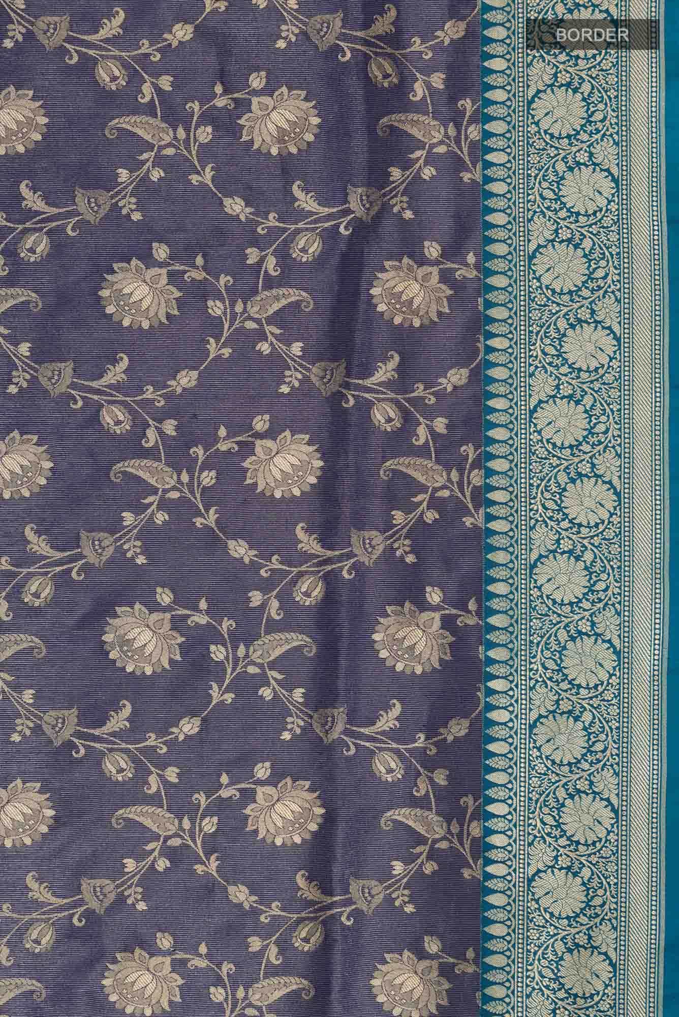 Blue Banarasi Silk Saree