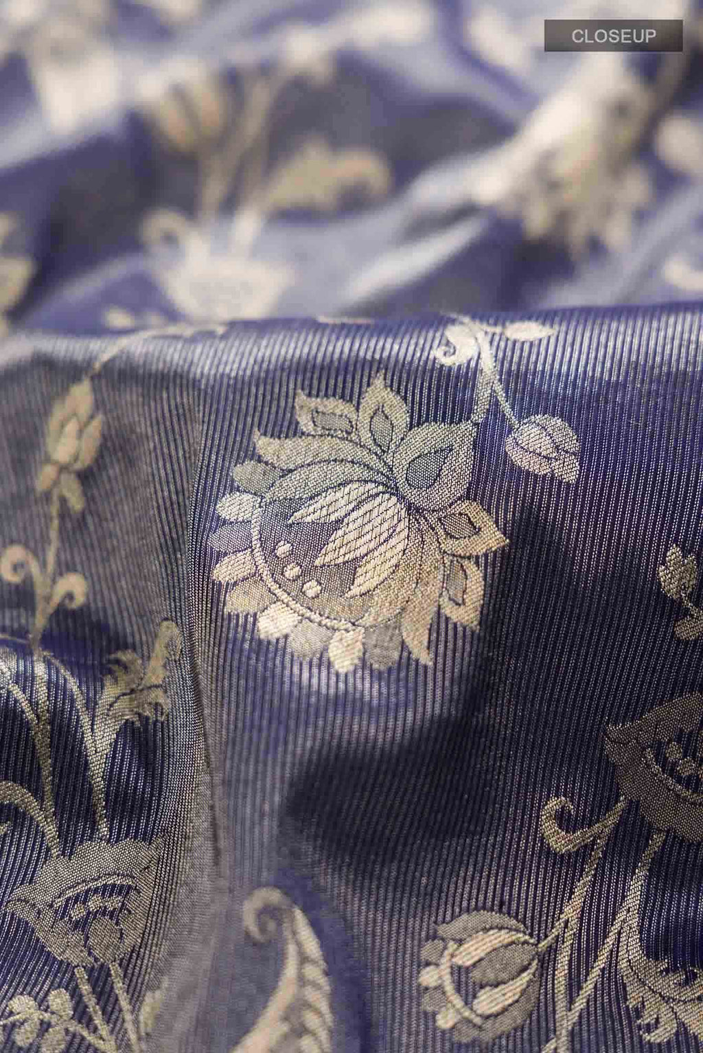 Blue Banarasi Silk Saree