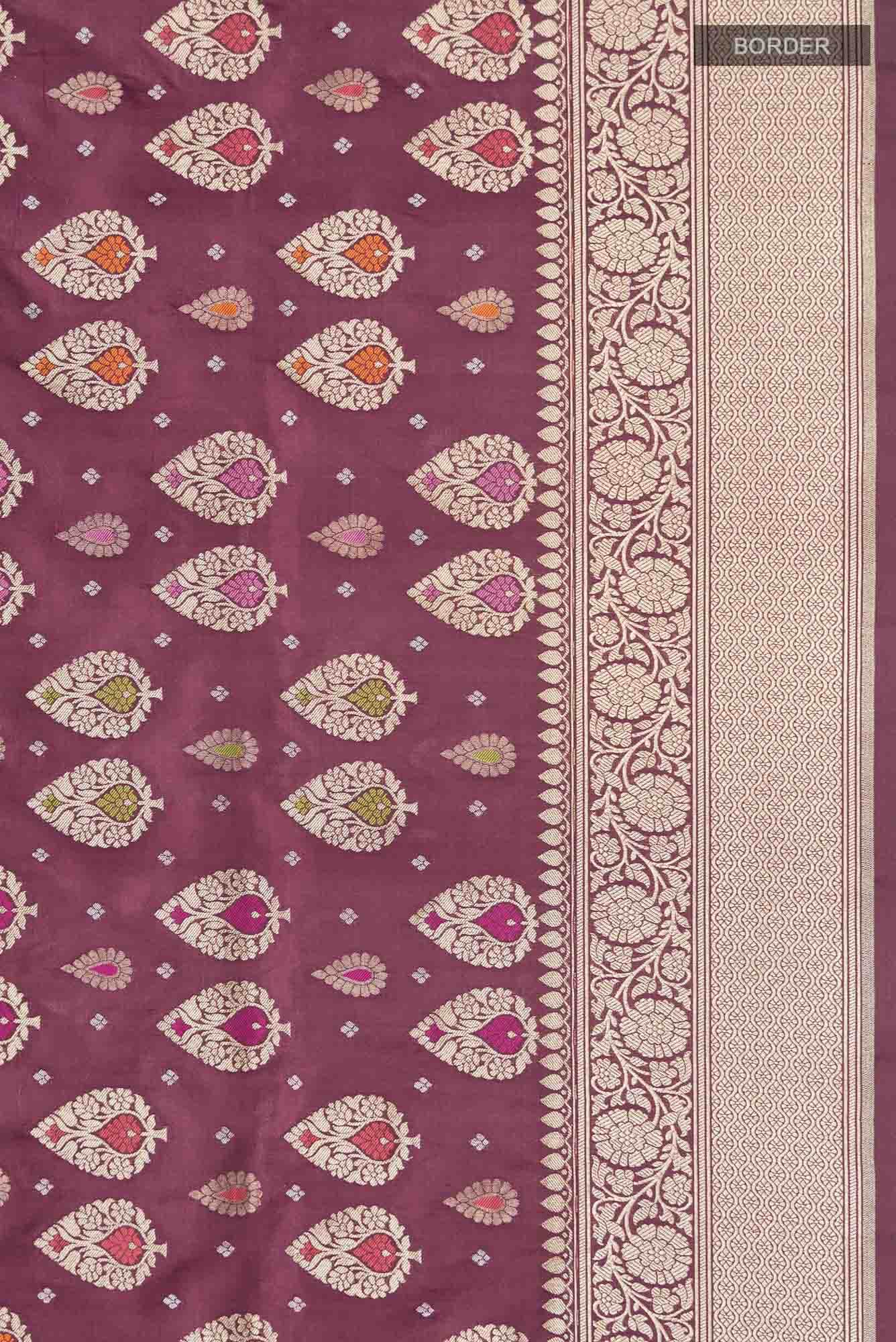 Purple Banarasi Silk Saree