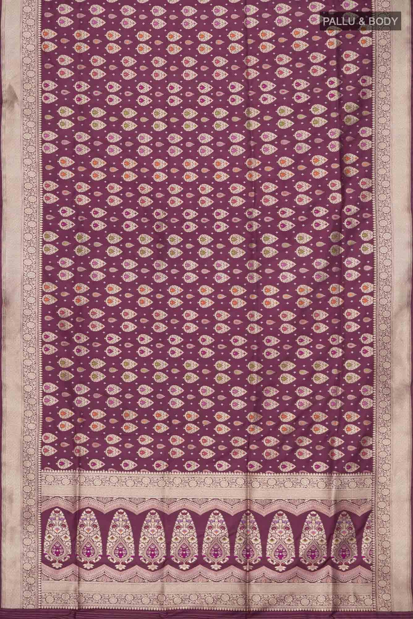 Purple Banarasi Silk Saree