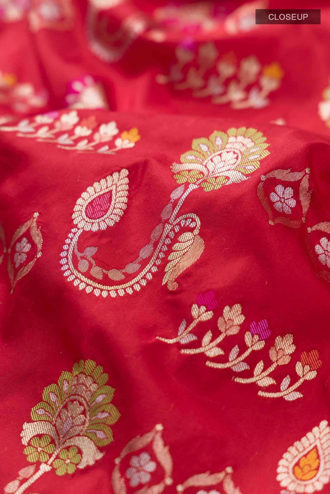 Red Banarasi Silk Saree