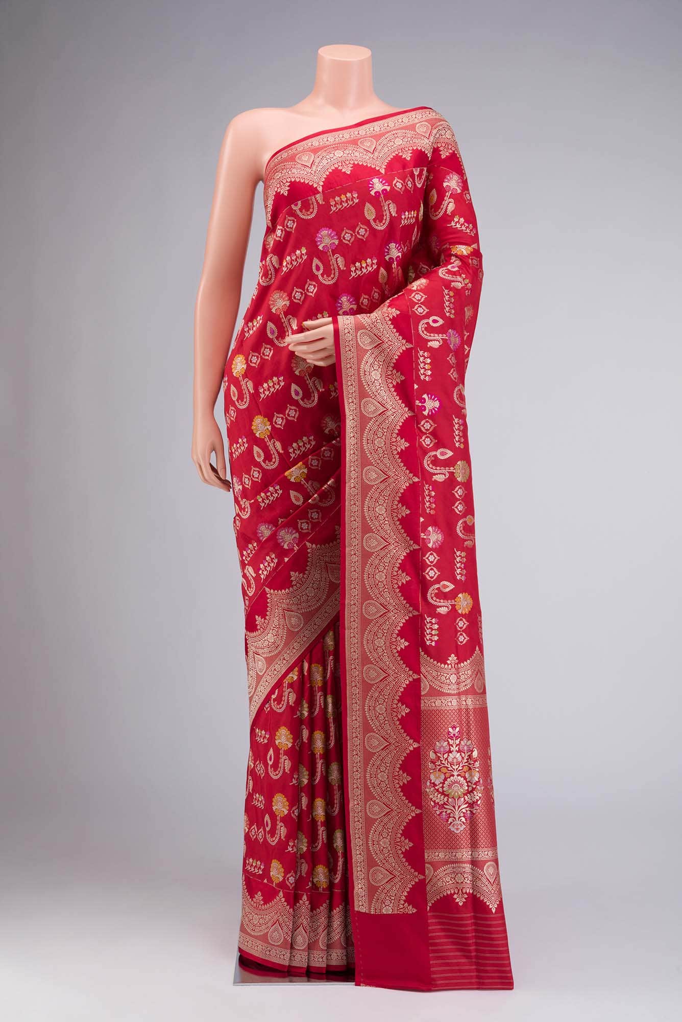 Red Banarasi Silk Saree