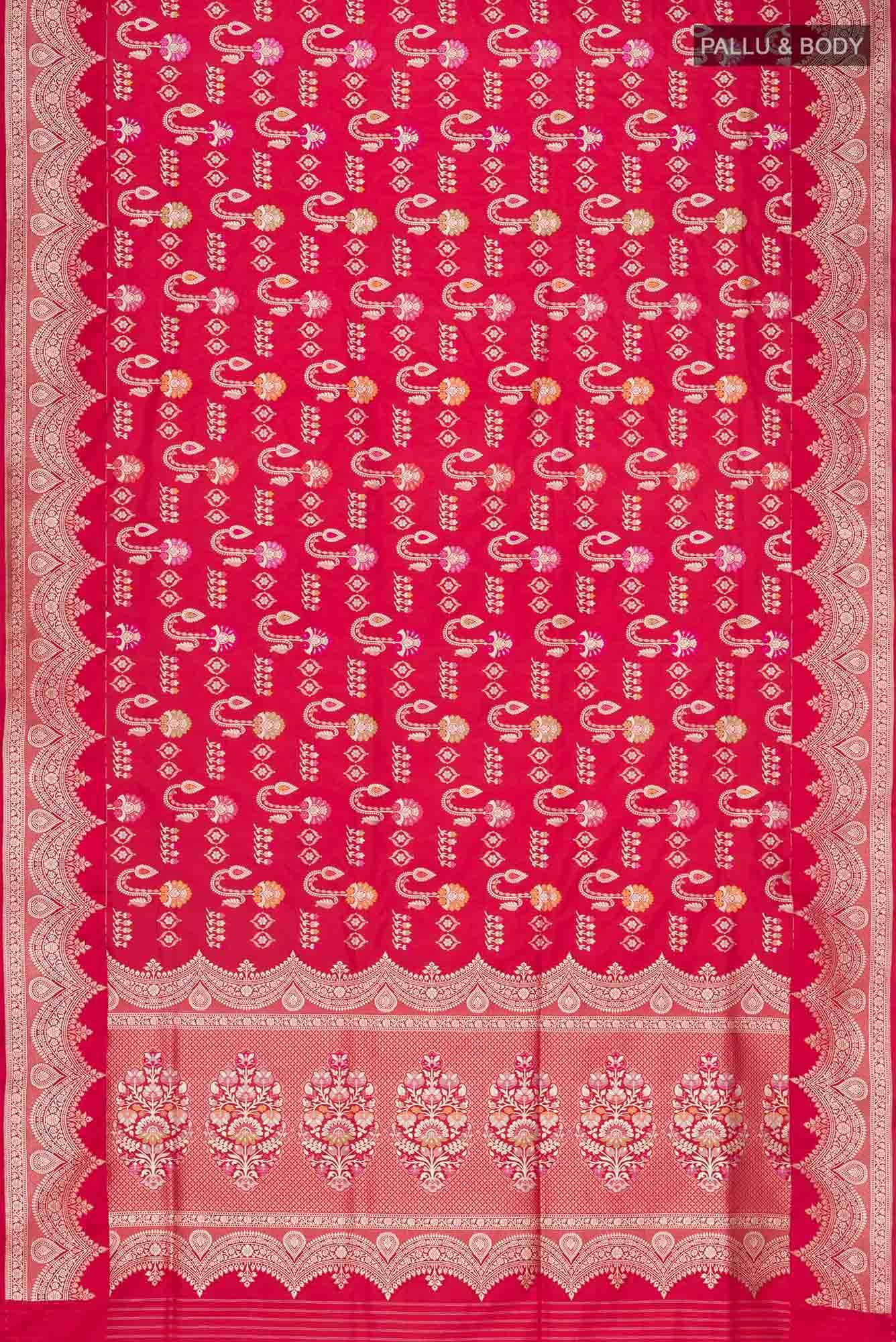Red Banarasi Silk Saree