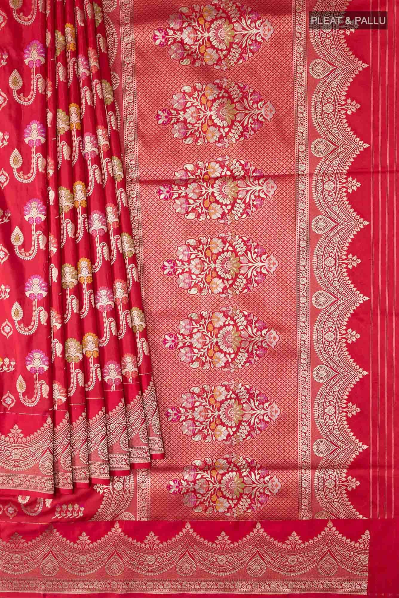 Red Banarasi Silk Saree