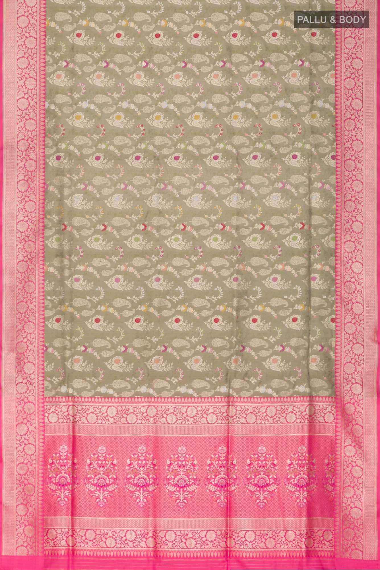 Green Banarasi Silk Saree